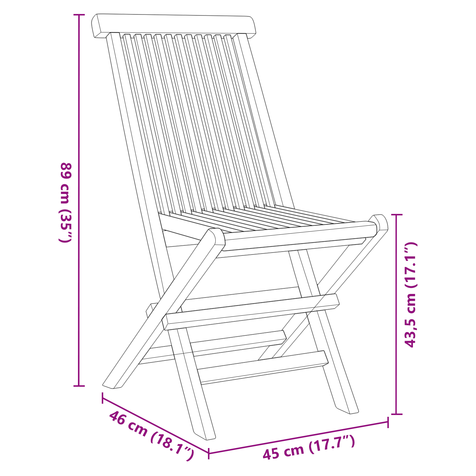 Tuin eettafelset 7 pcs Bruin Massief Teakhout image 12