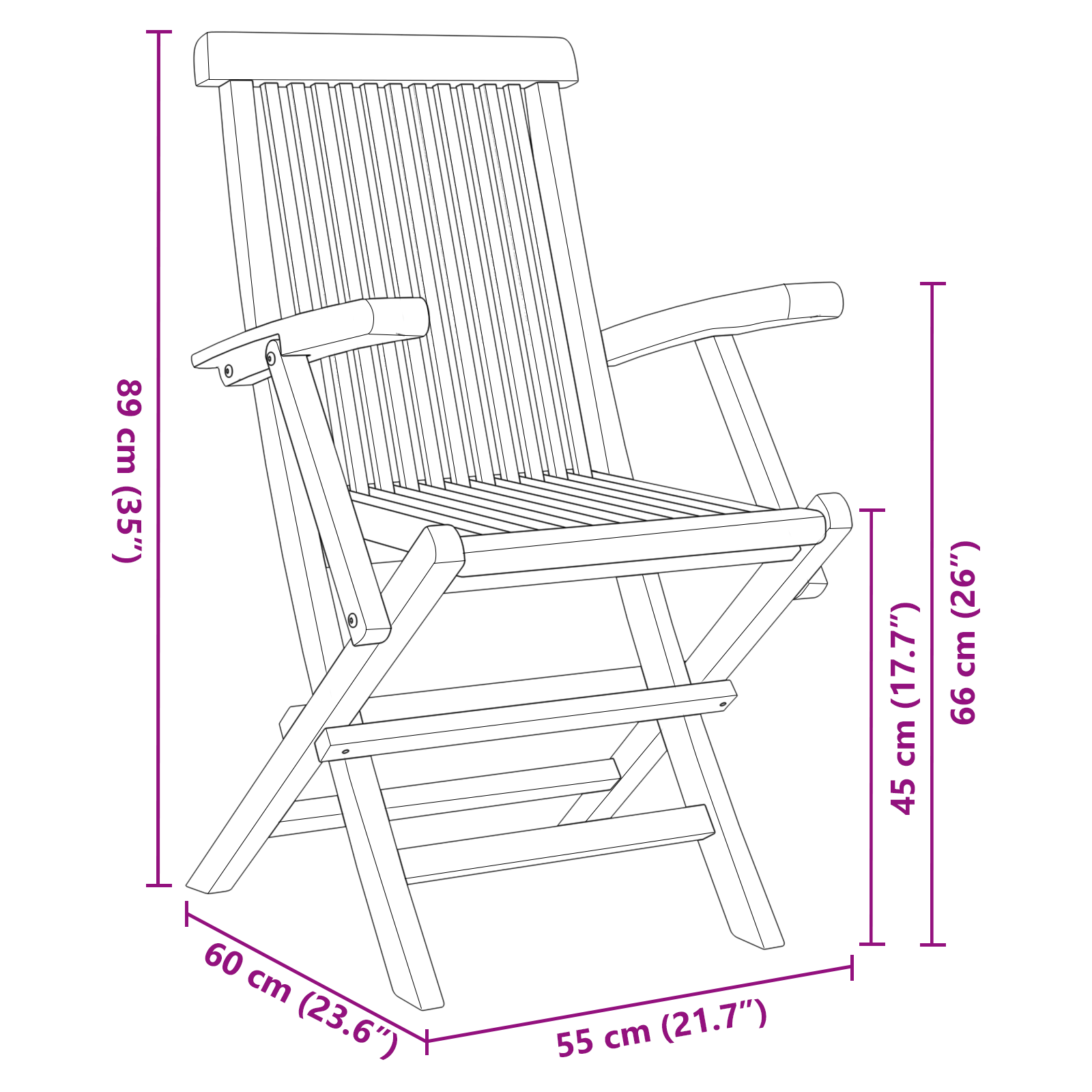 Tuin eettafelset 7 pcs Bruin Massief Teakhout image 12