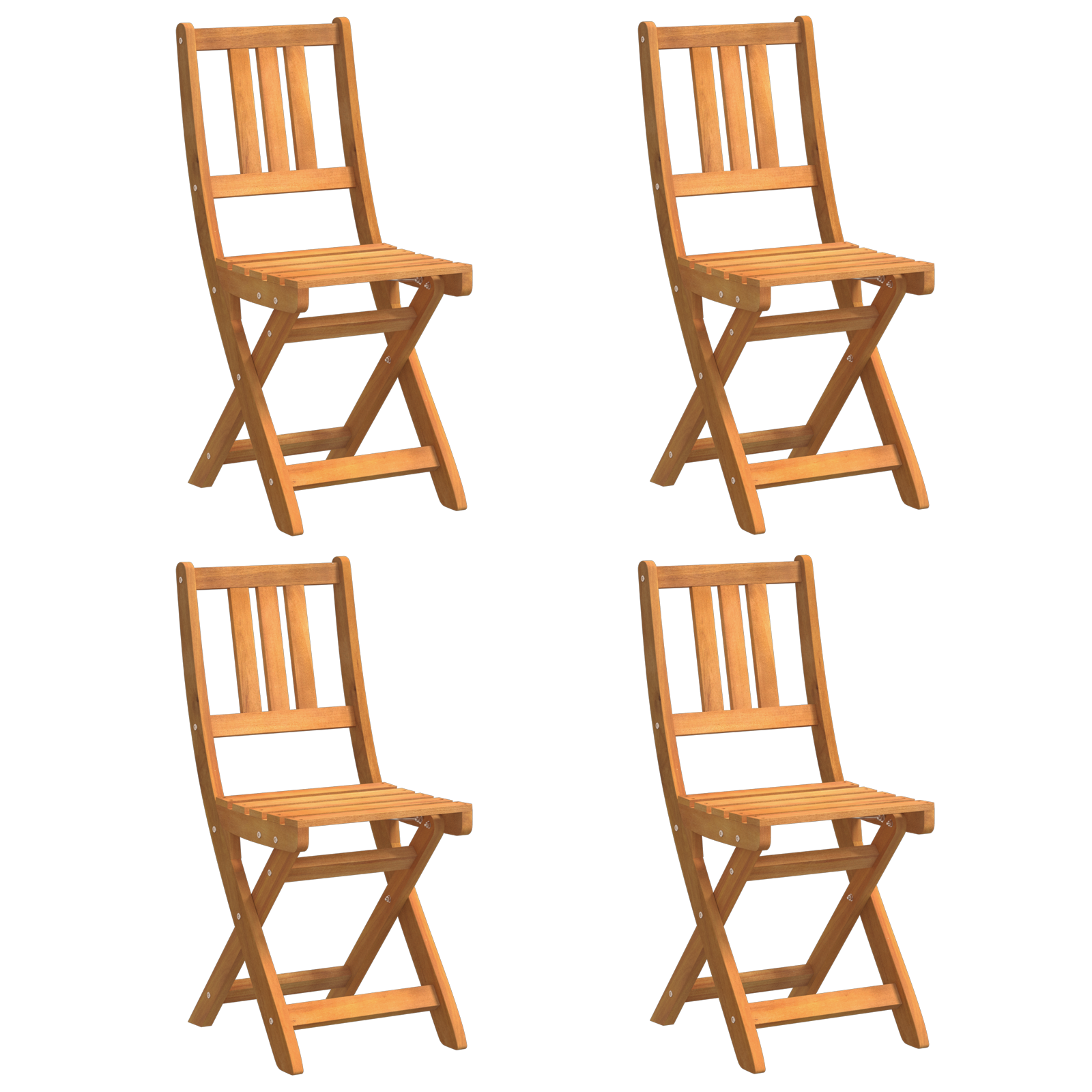 Folding Garden Chairs 4 pcs 36x46x86 cm Solid Wood Acacia - Image 2
