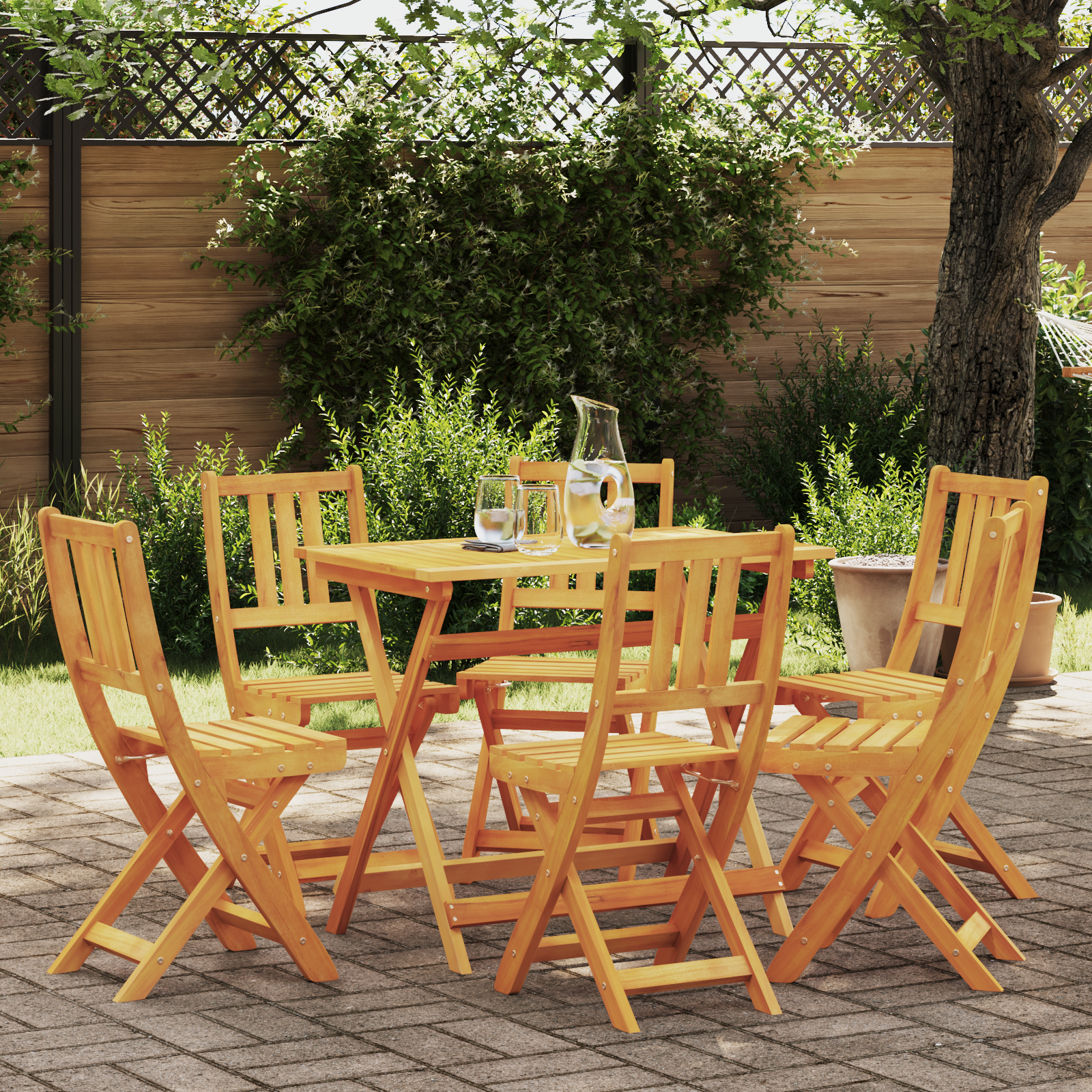 Folding Garden Chairs 6 pcs 36x46x86 cm Solid Wood Acacia