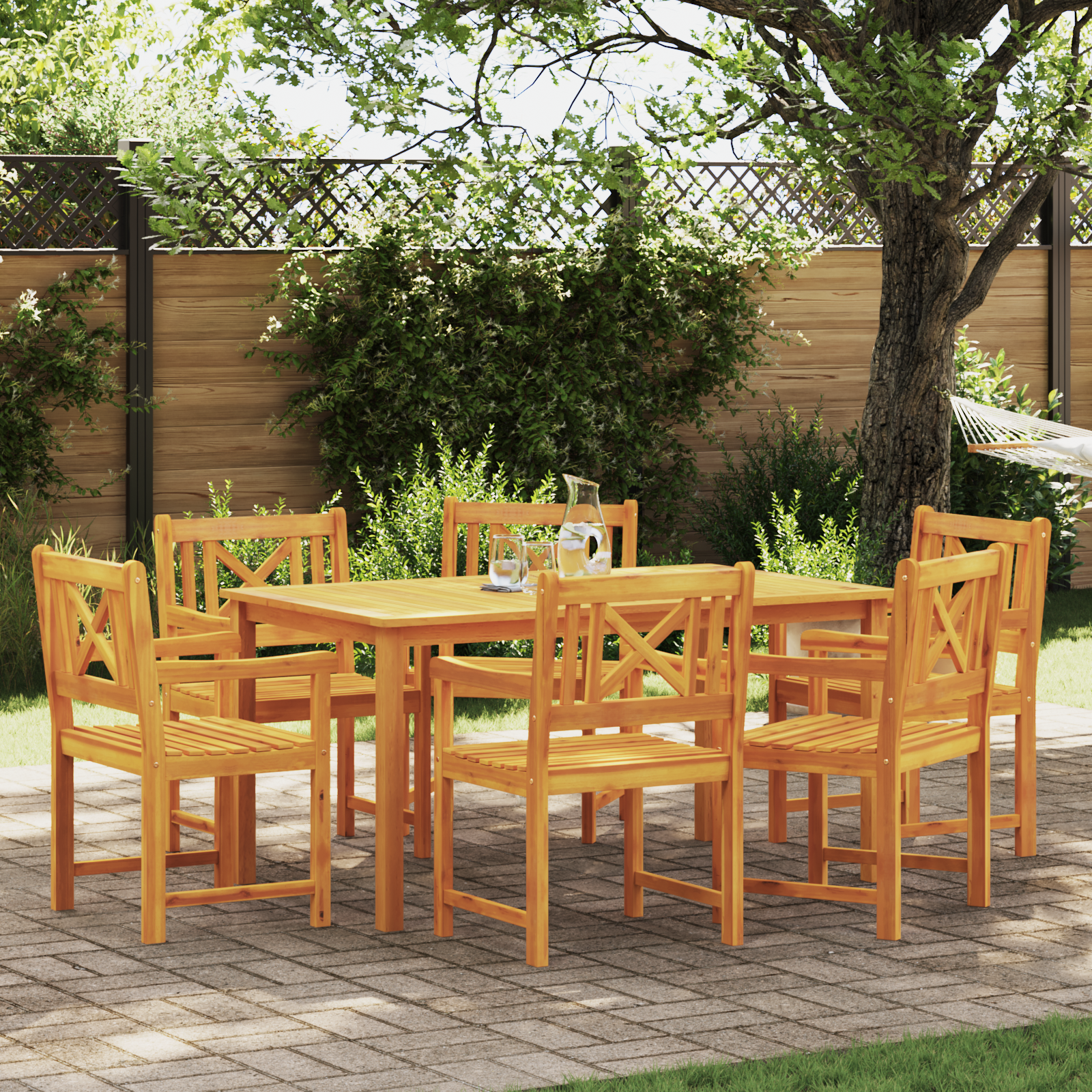 Garden Chairs 6 pcs 56x55.5x90 cm Solid Wood Acacia