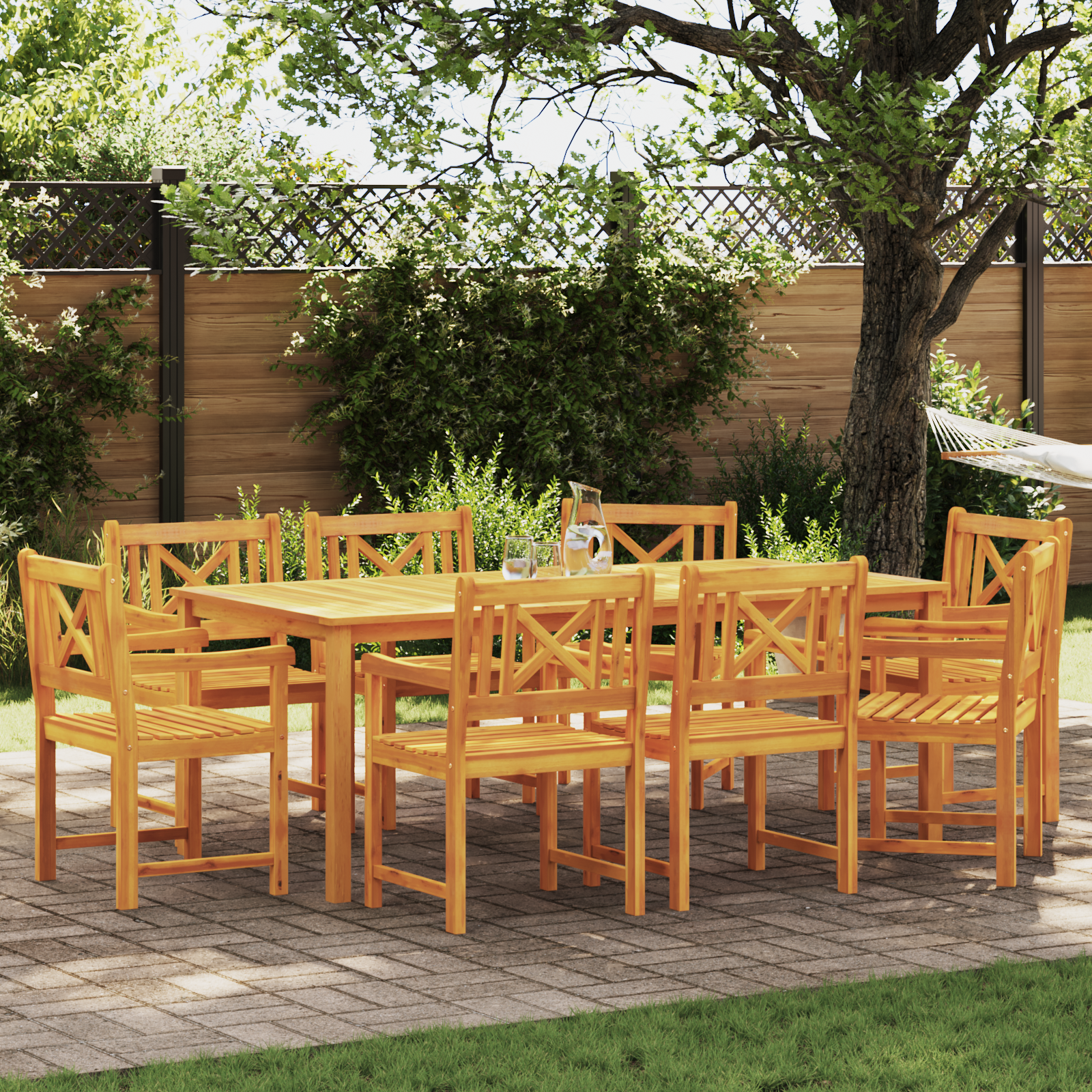 Garden Chairs 8 pcs 56x55.5x90 cm Solid Wood Acacia