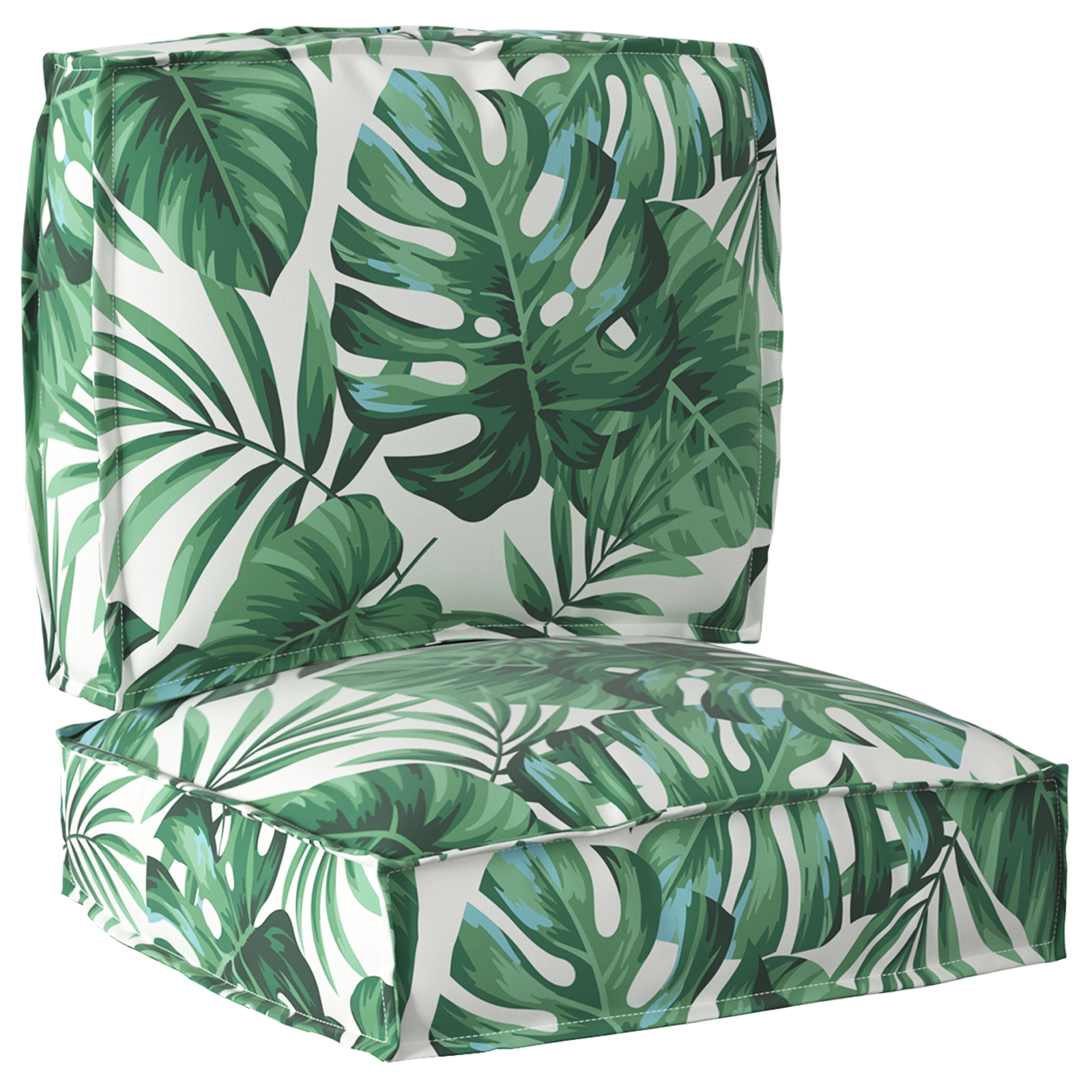 vidaXL Set de perne pentru palet, 2 piese, model frunze, țesătură Oxford