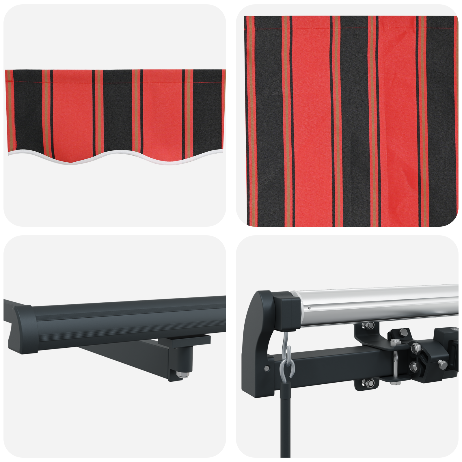 Behúzható napellenző narancssárga és barna 300 x 250 cm