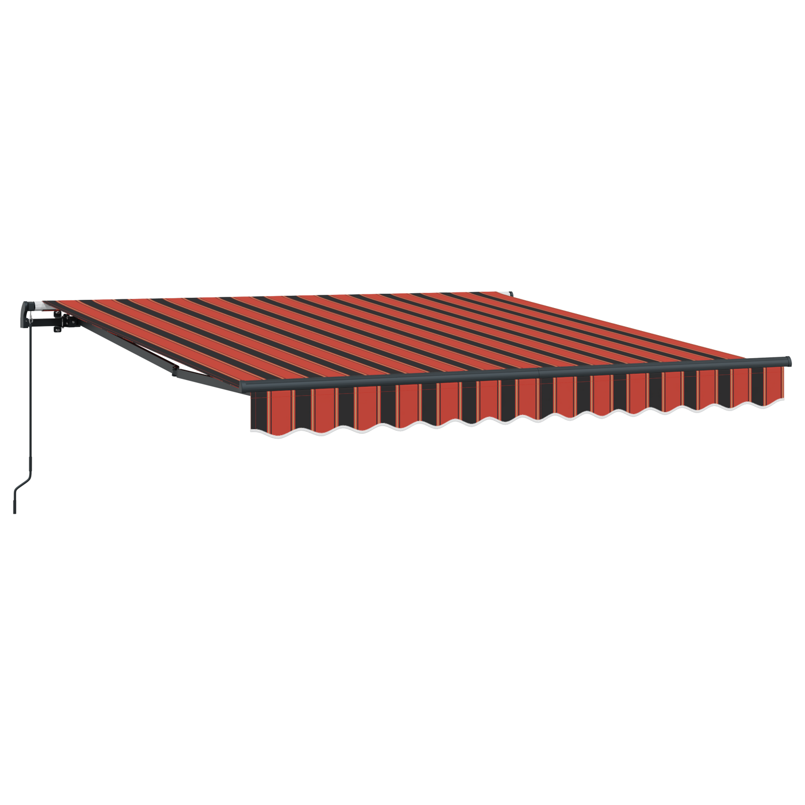 Behúzható napellenző narancssárga és barna 300 x 250 cm