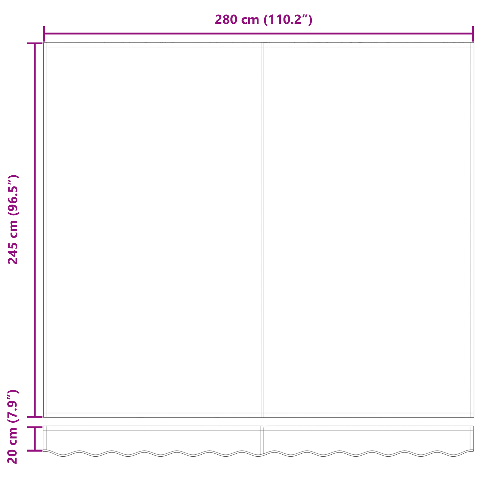 Behúzható napellenző narancssárga és barna 300 x 250 cm