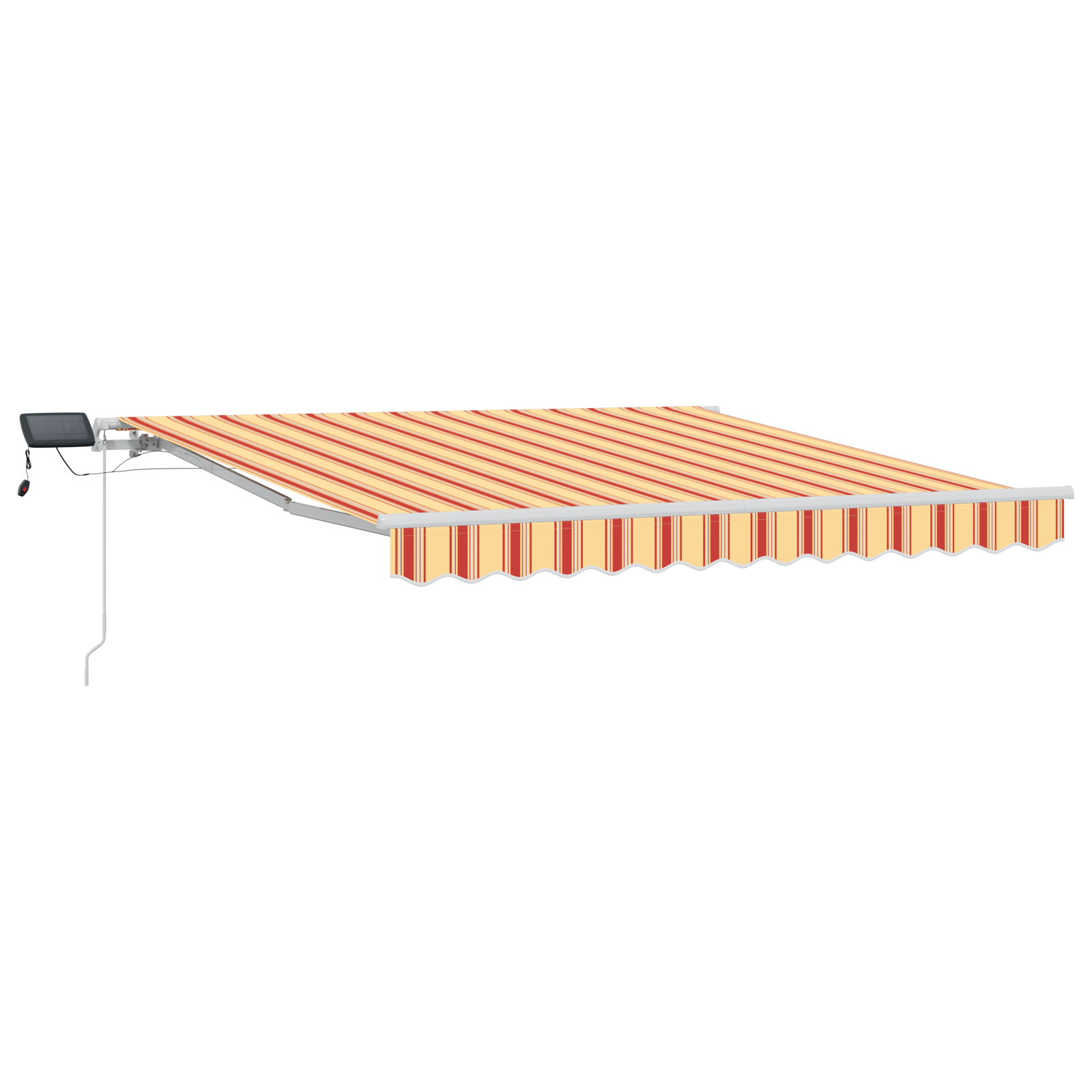 Manual Retractable Awning with LED Yellow and Orange 300x250 cm - Image 2