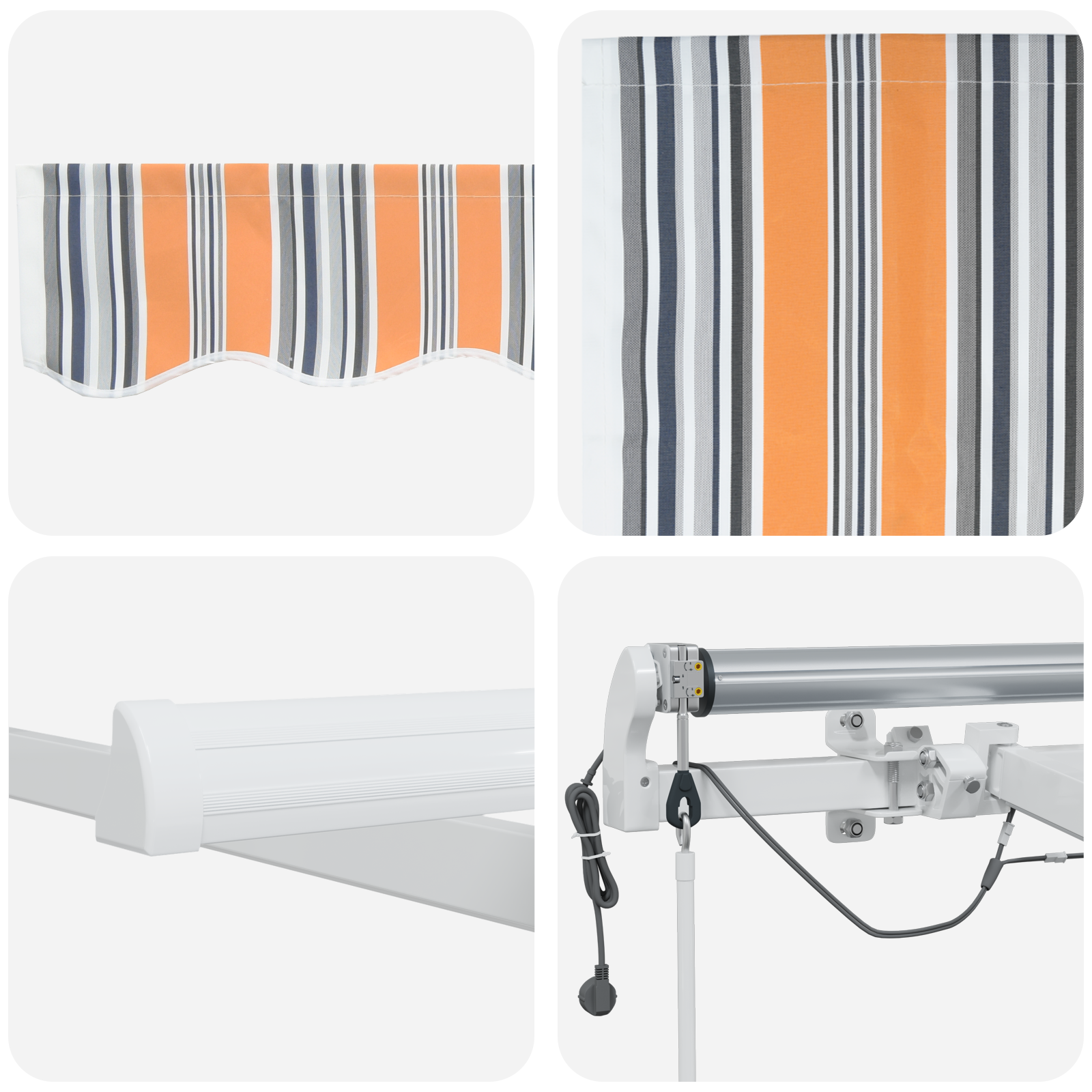 Behúzható napellenző Sokszínű 300 x 250 cm Poliészter