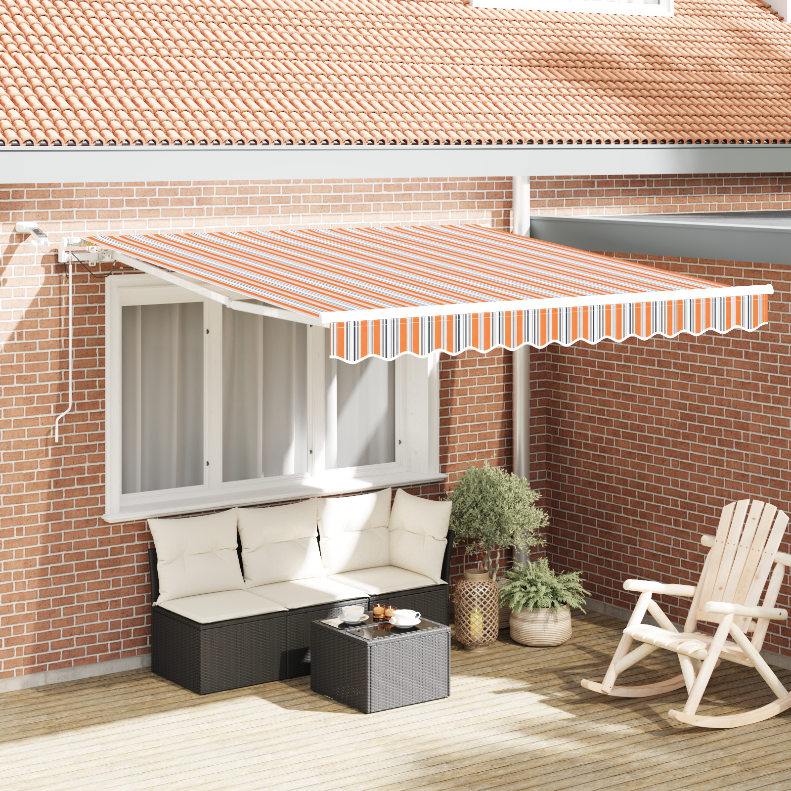 Behúzható napellenző Sokszínű 300 x 250 cm Poliészter