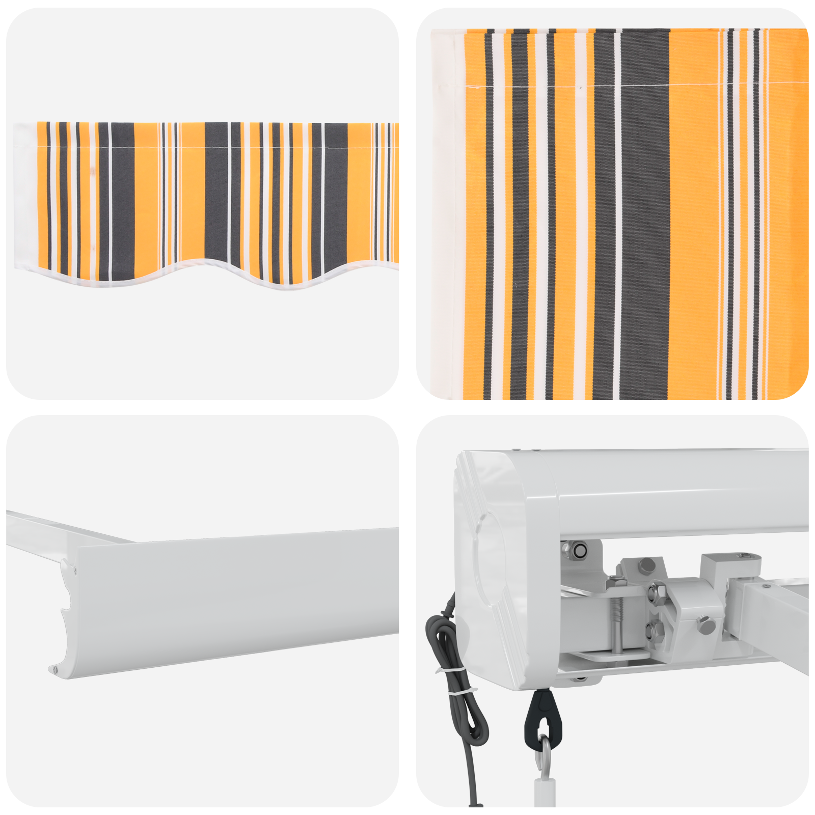 Automatic Retractable Awning Multicolour Stripe 300x250 cm - Image 8