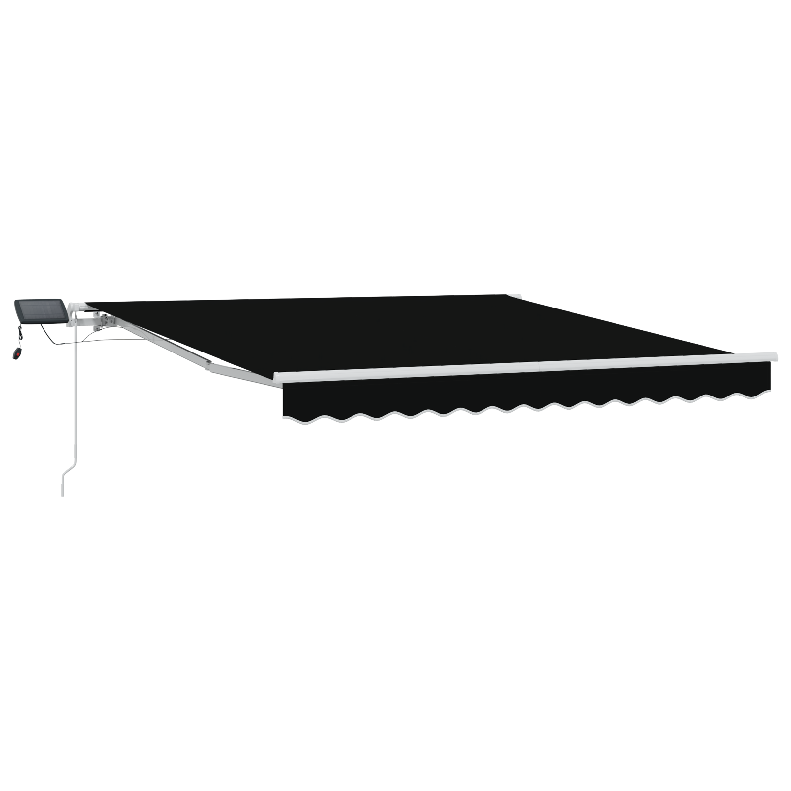 Manual Retractable Awning with LED Black 300x250 cm - Image 2