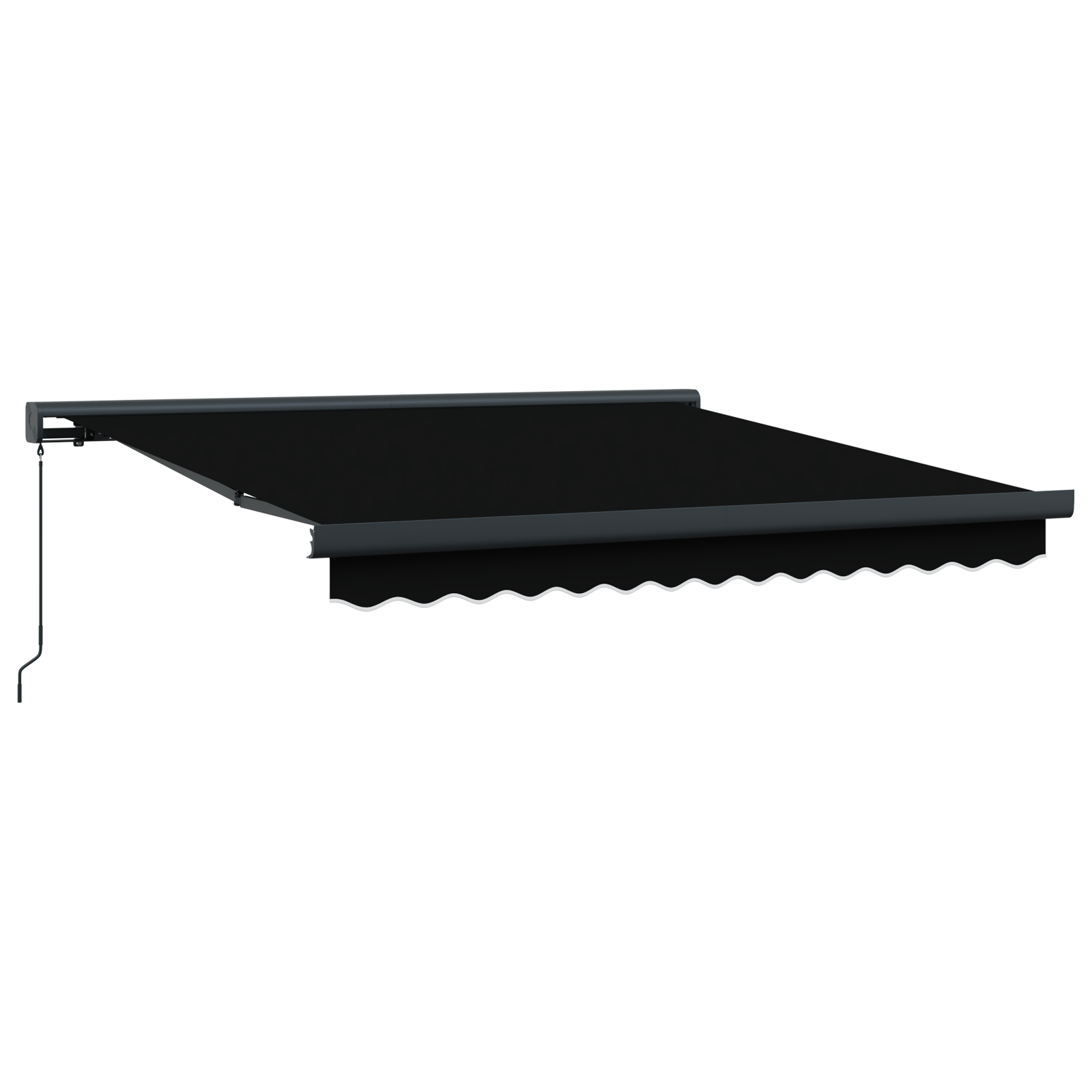 Manual Retractable Awning Black 300x250 cm - Image 2