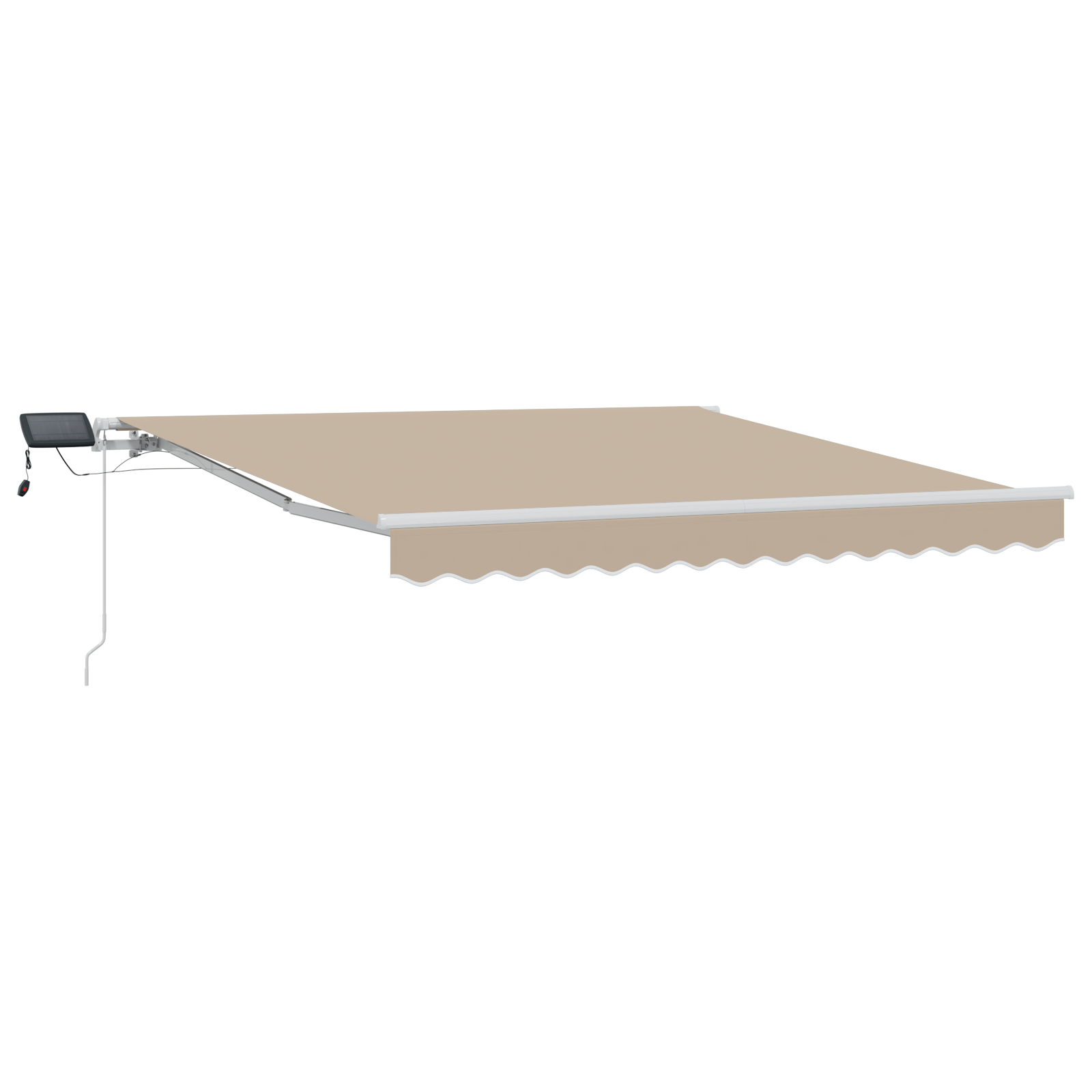 Manual Retractable Awning with LED Beige 300x250 cm - Image 2