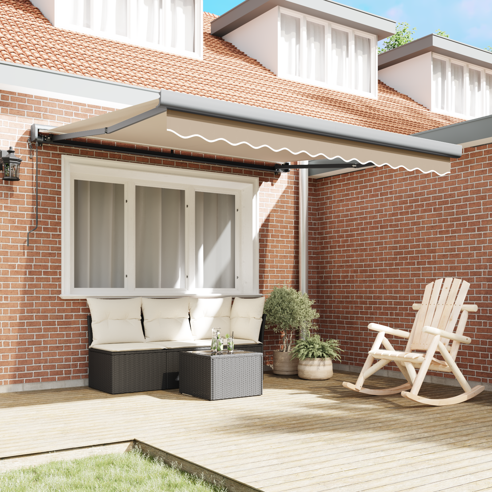 Automatic Retractable Awning Beige 300x250 cm - Image 3
