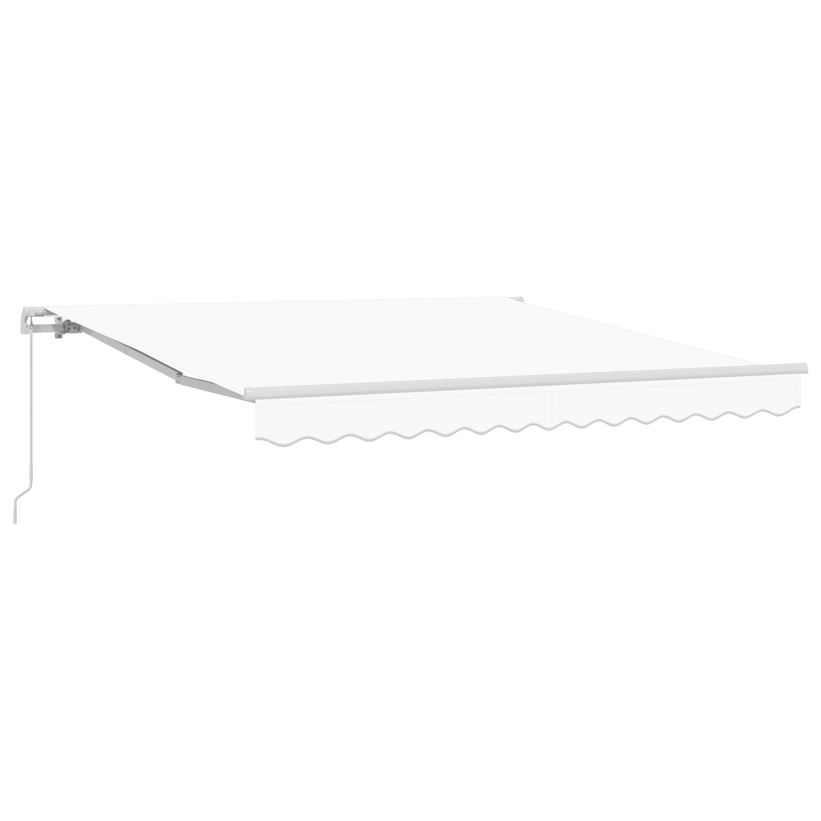 Manual Retractable Awning White 300x250 cm - Image 2
