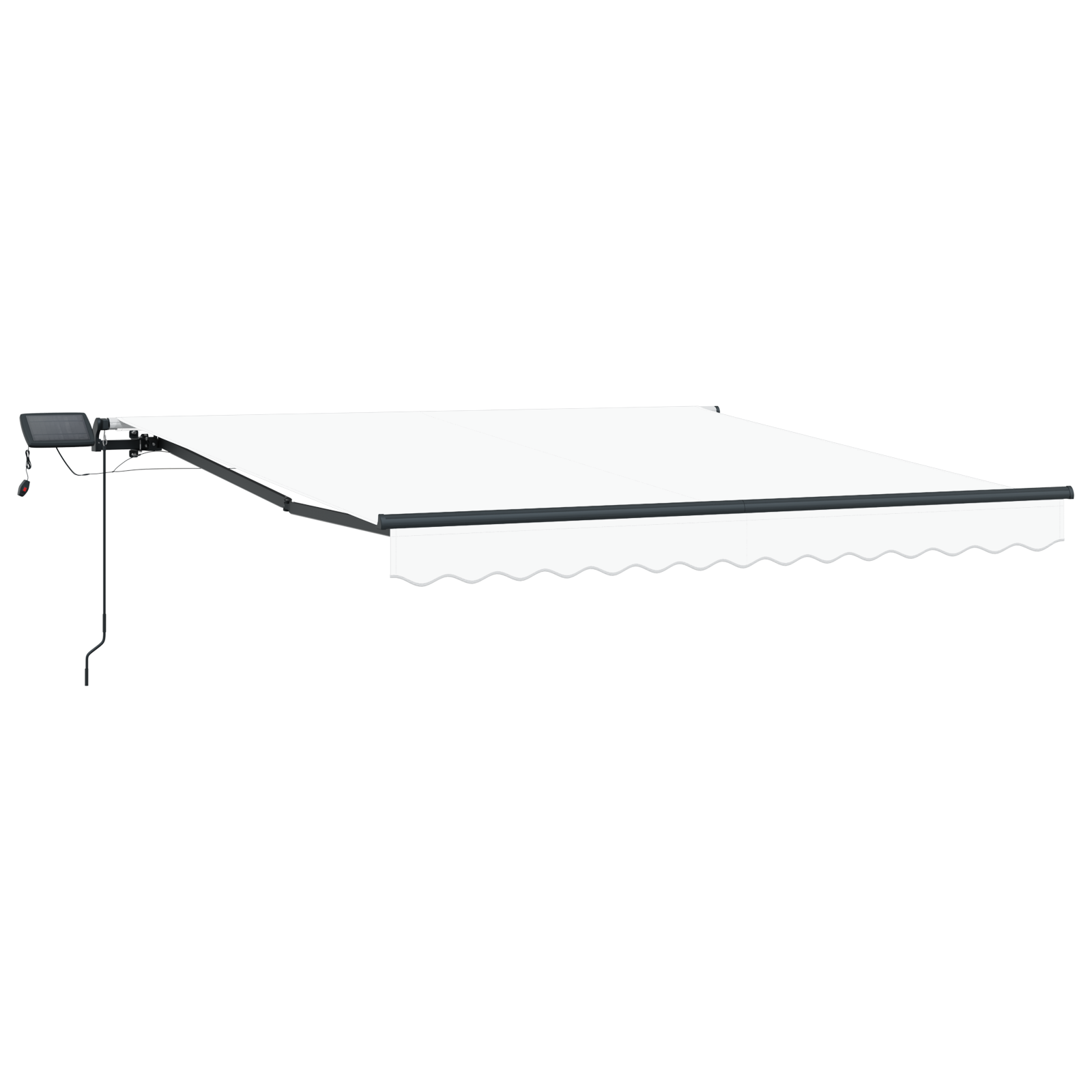 Manual Retractable Awning with LED White 300x250 cm - Image 4