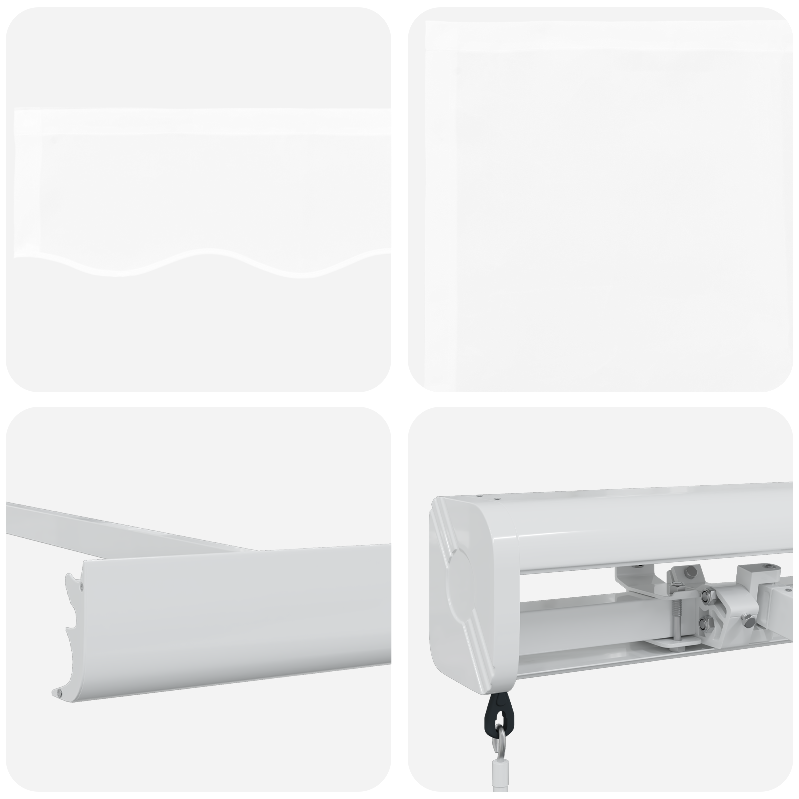 Manual Retractable Awning White 300x250 cm - Image 8