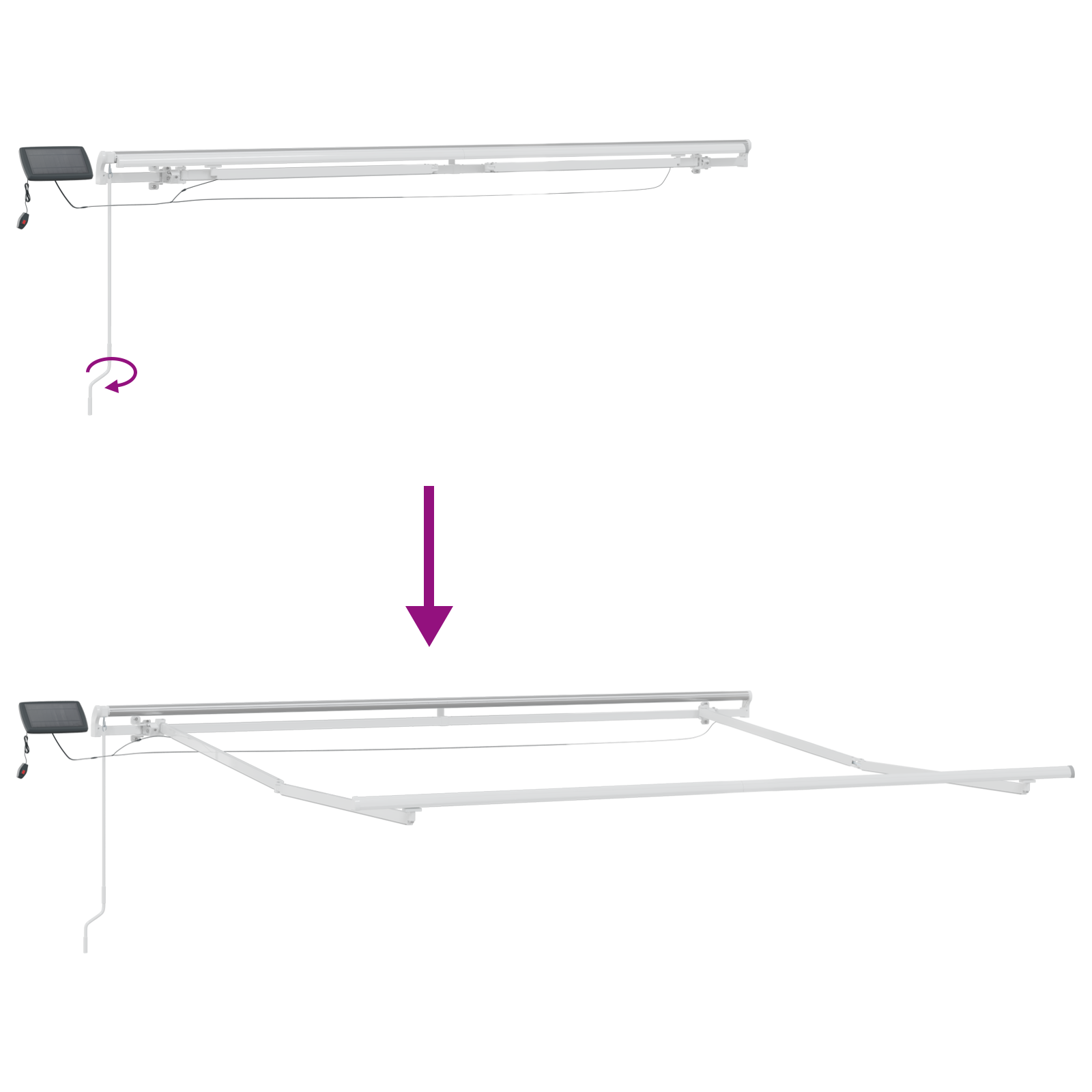 Manual Retractable Awning with LED Red 300x250 cm - Image 10