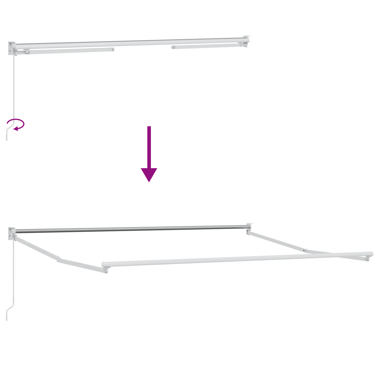 Manual Retractable Awning Red 300x250 cm - Image 9