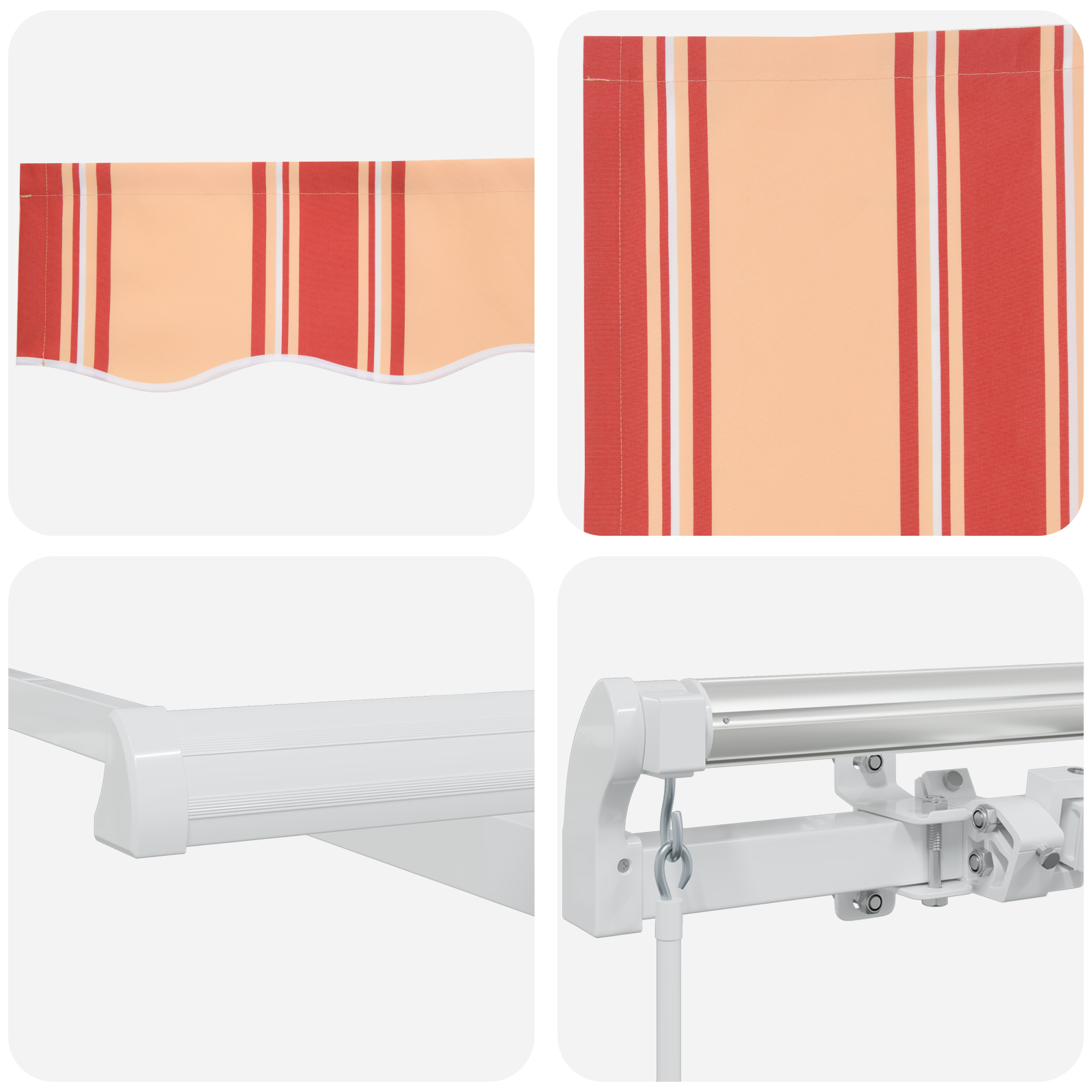 Handmatige Uittrekbare Zonnescherm Geel en Oranje 350x250 cm image 8