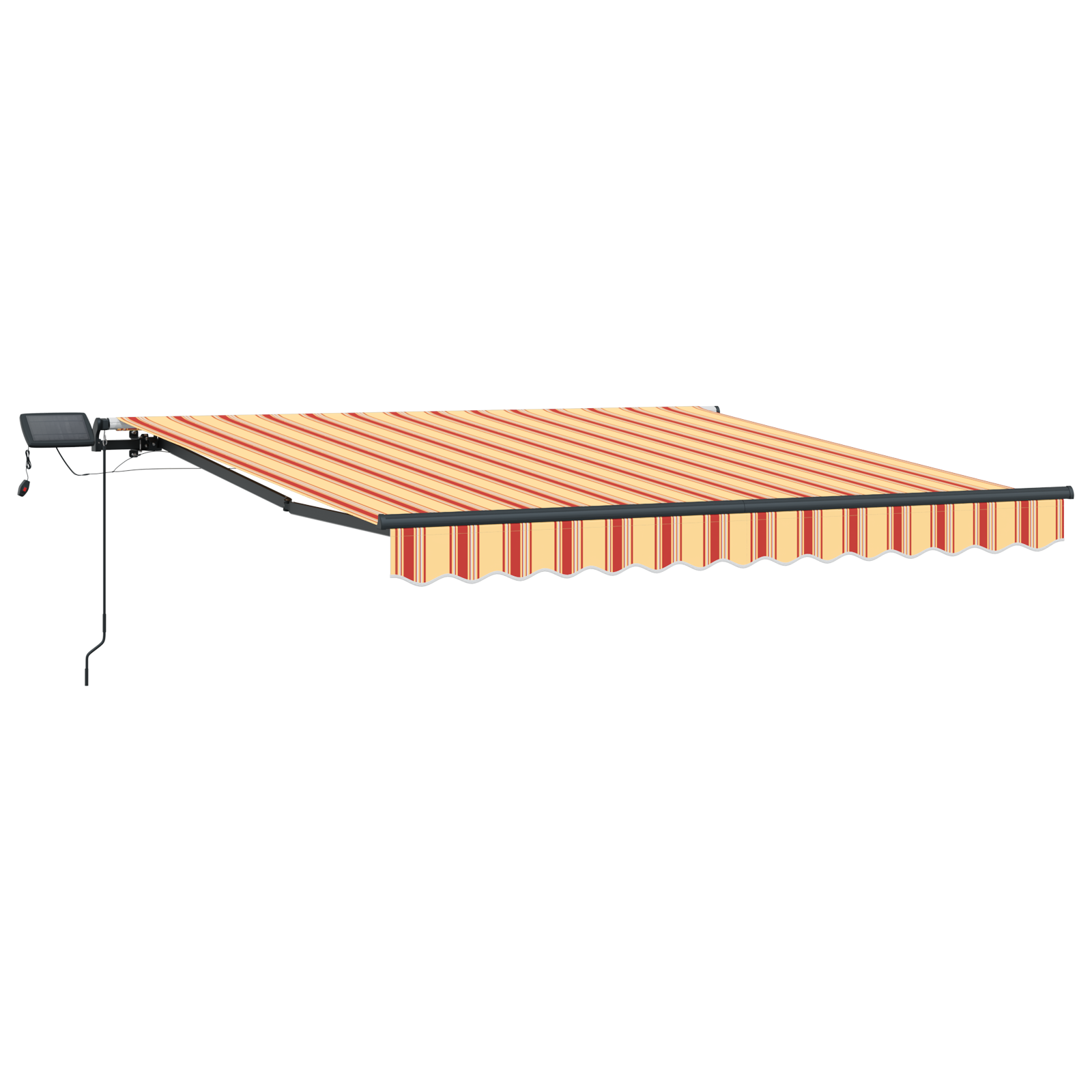 Manual Retractable Awning with LED Yellow and Orange 350x250 cm - Image 4