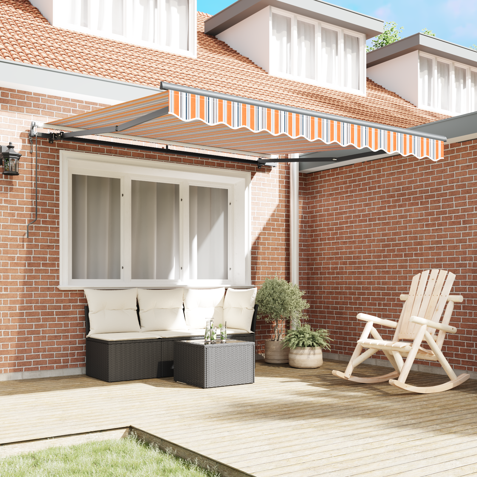 Inklapbaar Zonnescherm Multikleur 350 x 250 cm image 3