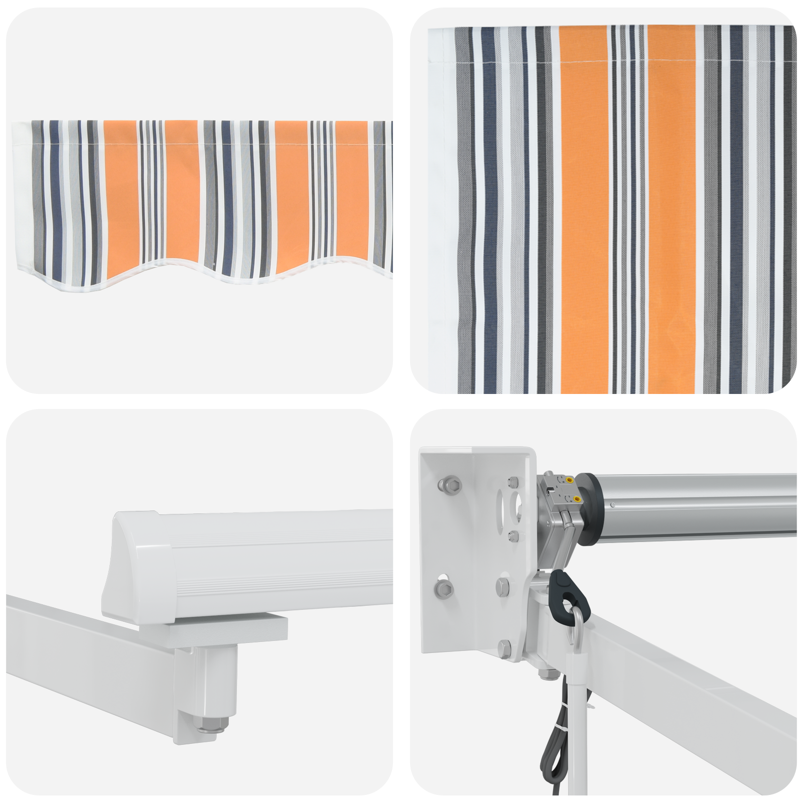 Automatinė įtraukiama markizė, multicolor dryžuota 350x250 cm - Image 8