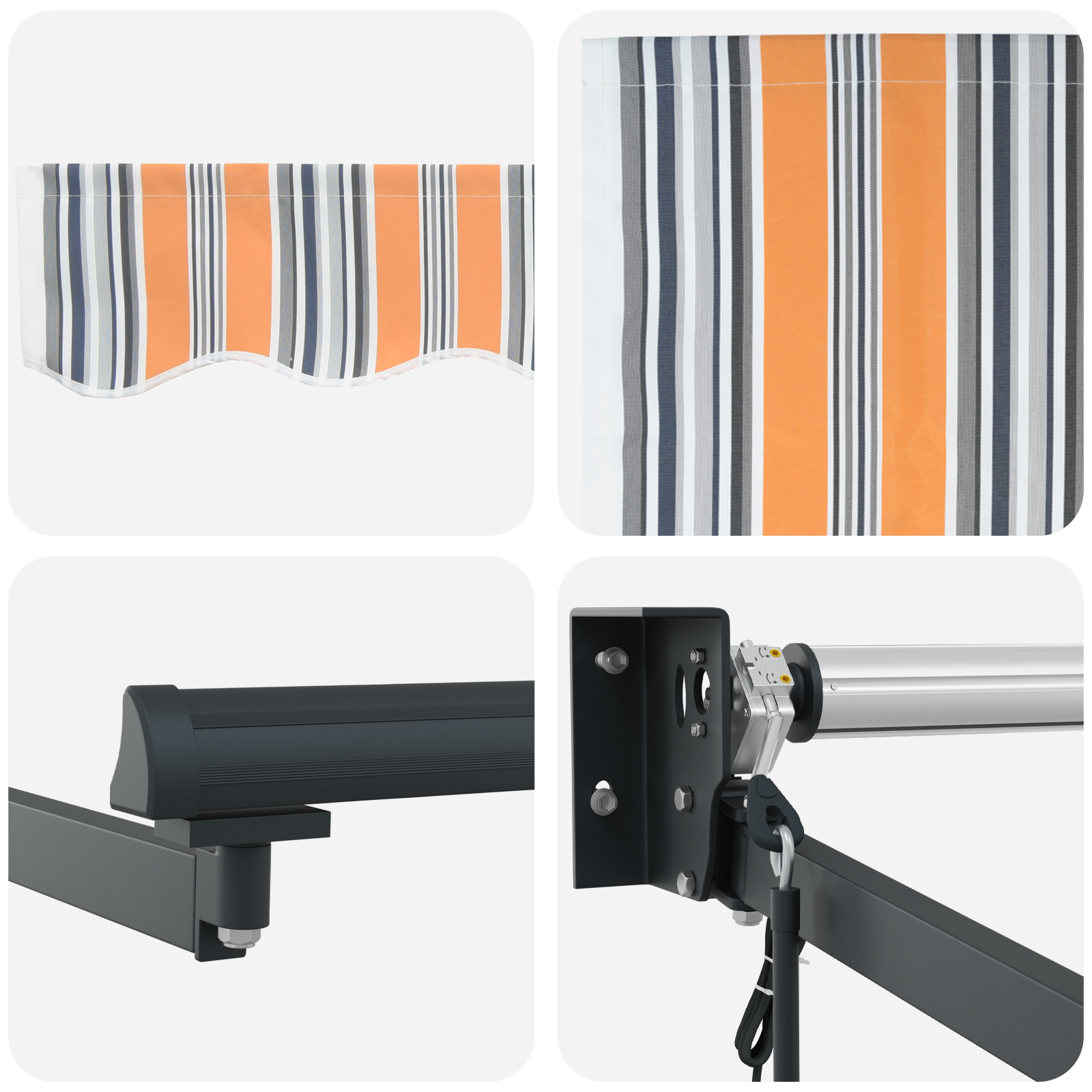 Automatic Retractable Awning Multicolour Stripe 350x250 cm - Image 8