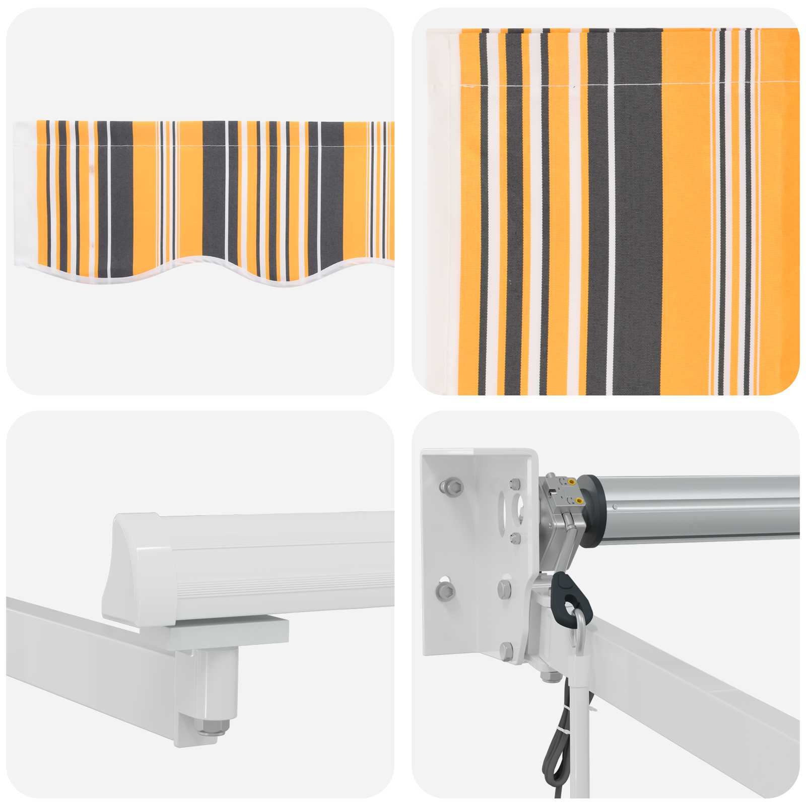 Automatic Retractable Awning Multicolour Stripe 350x250 cm - Image 8