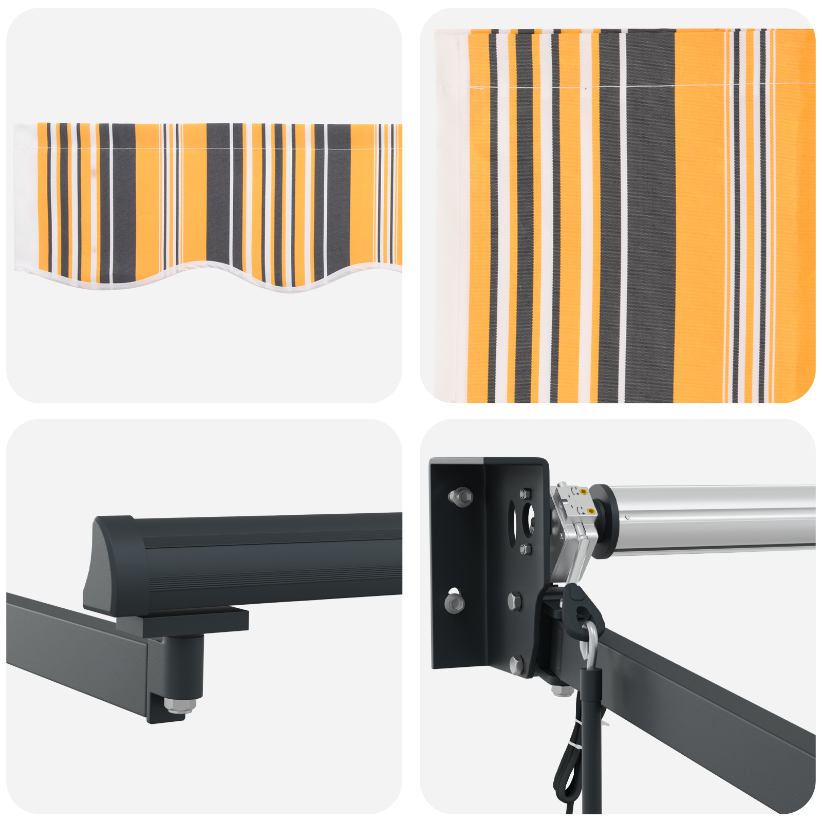 Automatic Retractable Awning Multicolour Stripe 350x250 cm - Image 8