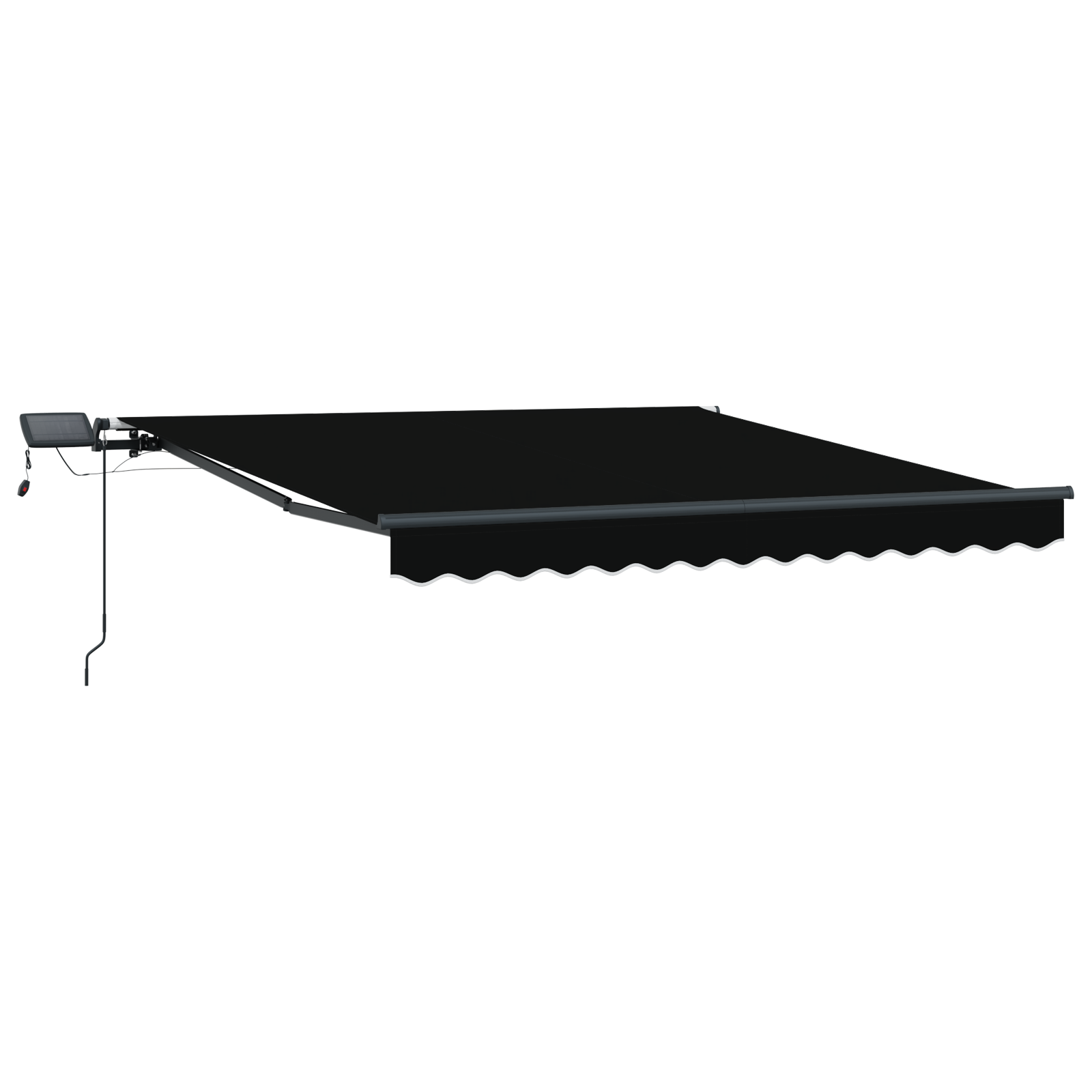 Manual Retractable Awning with LED Black 350x250 cm - Image 4