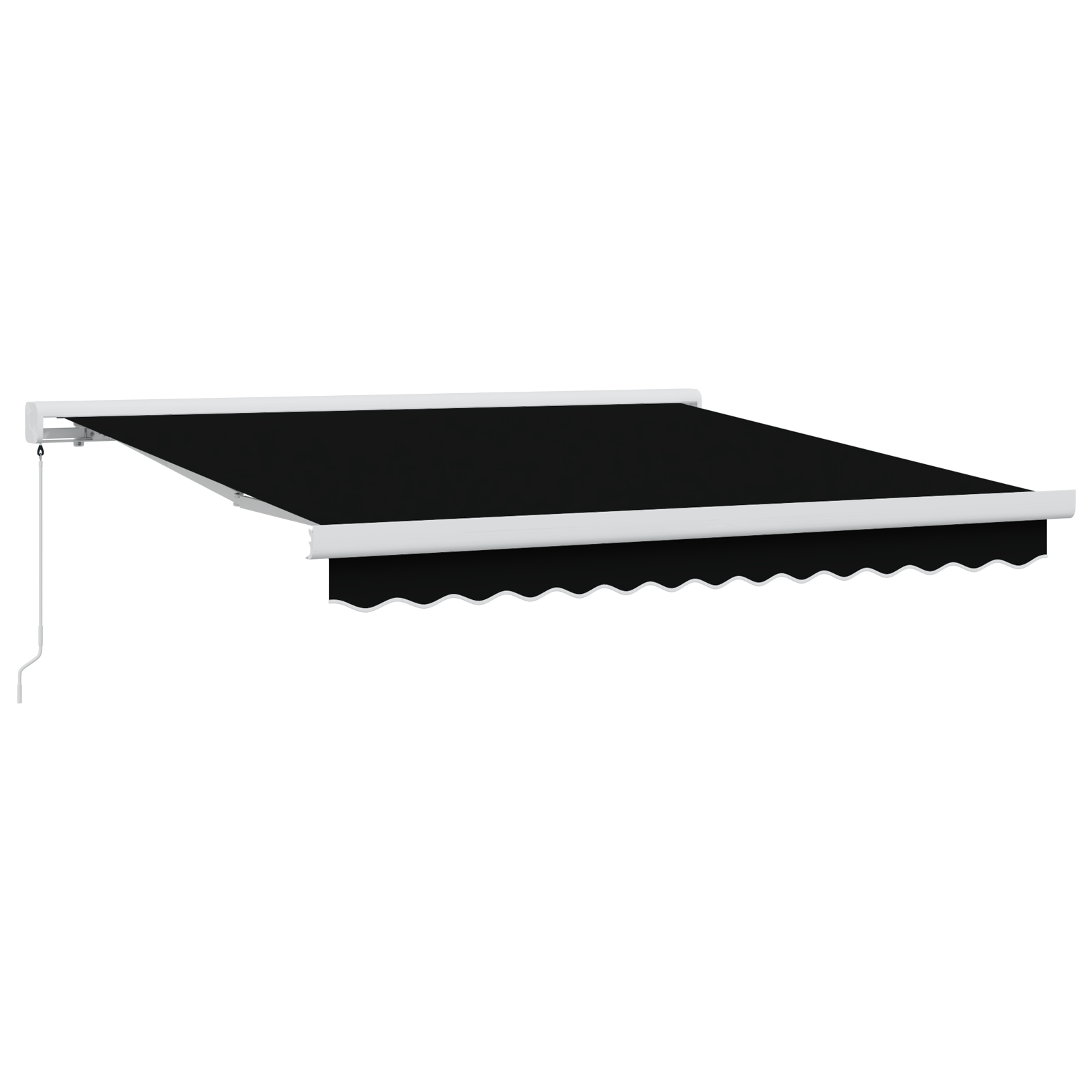 Manual Retractable Awning Black 350x250 cm - Image 2