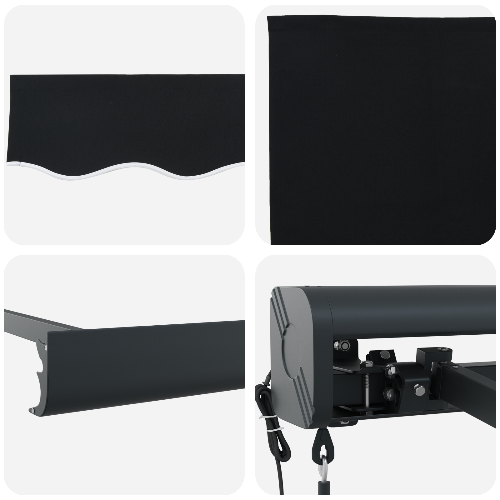 Automatic Retractable Awning Black 350x250 cm - Image 8