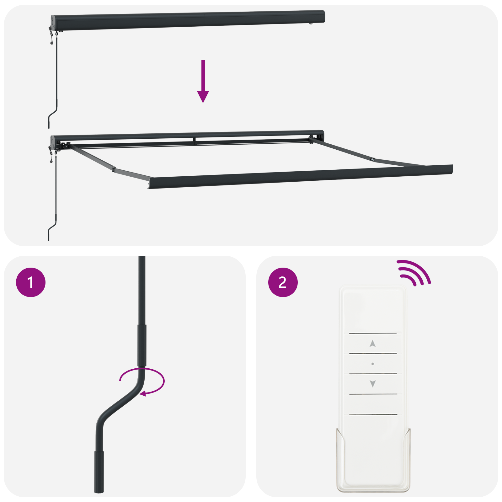 Automatic Retractable Awning Black 350x250 cm - Image 9