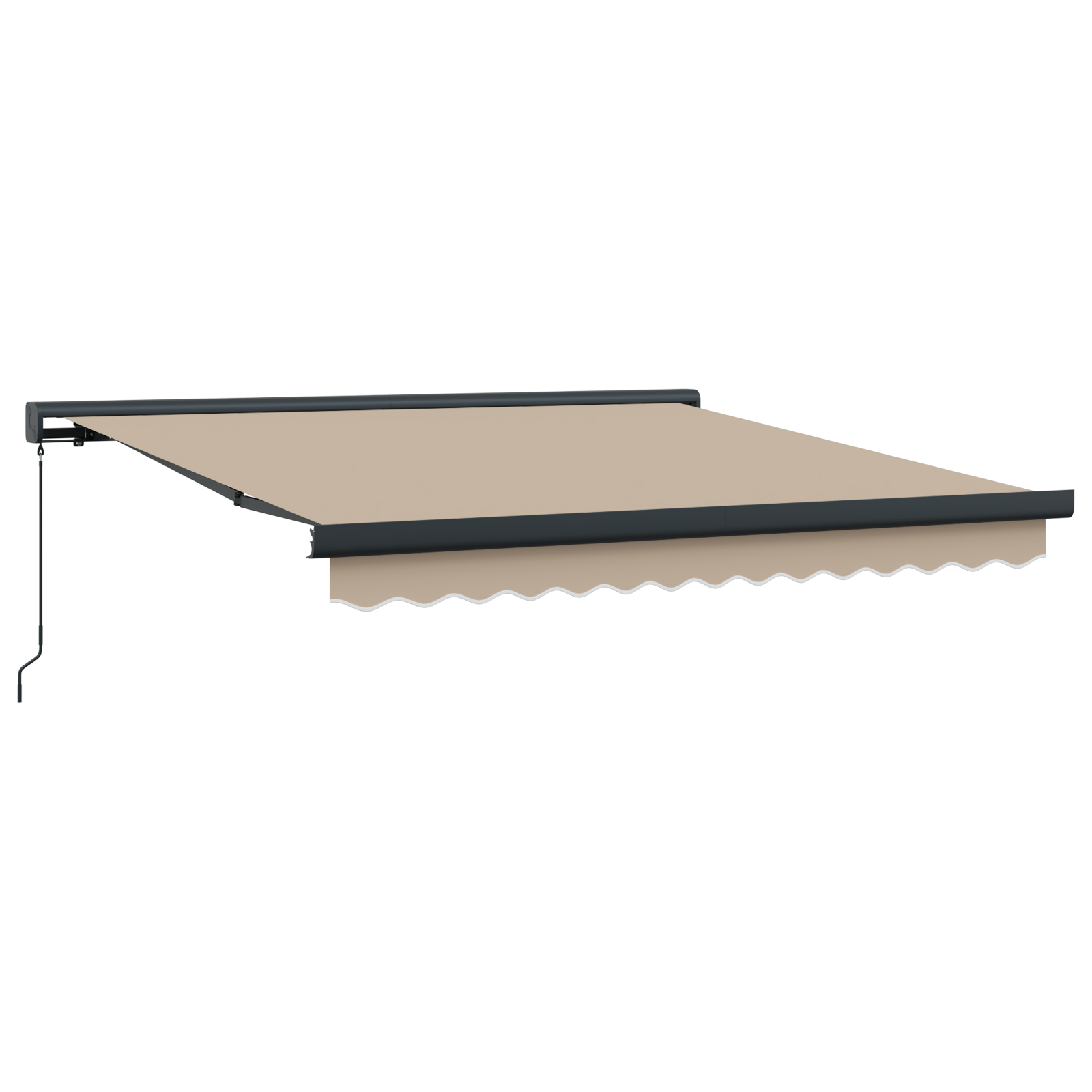 Manual Retractable Awning Beige 350x250 cm - Image 2