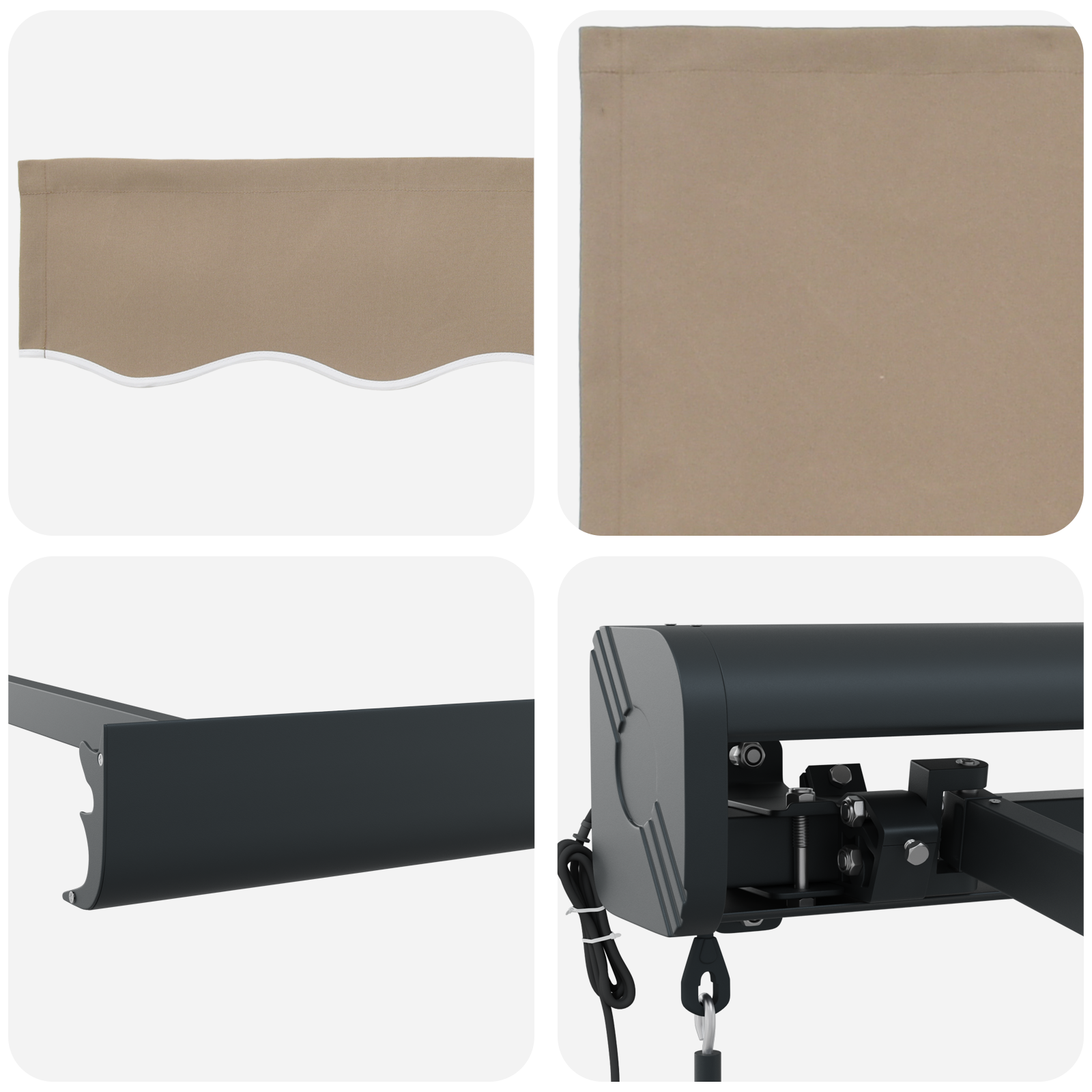 Automatic Retractable Awning Beige 350x250 cm - Image 8