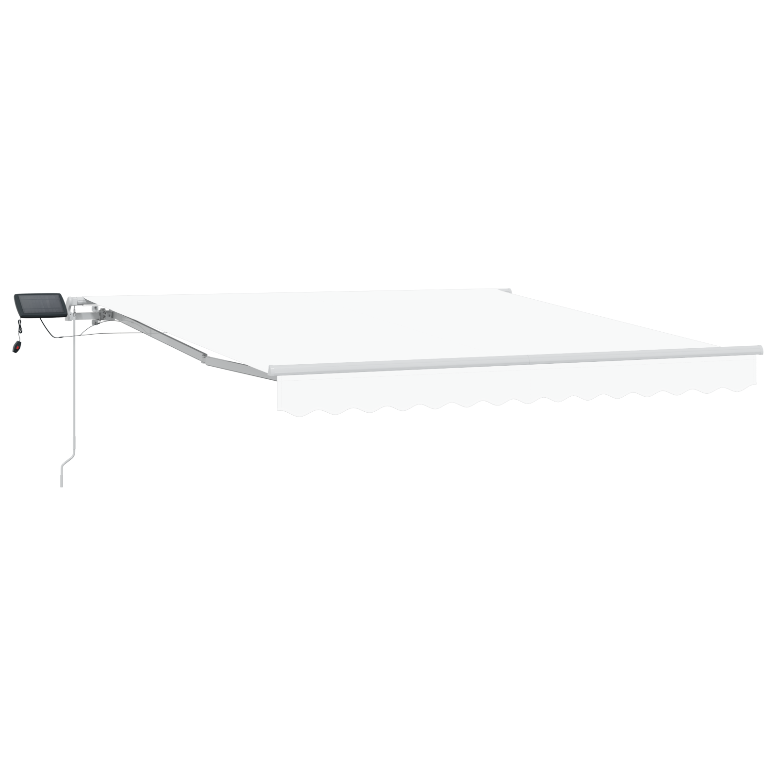 Manual Retractable Awning with LED White 350x250 cm - Image 2