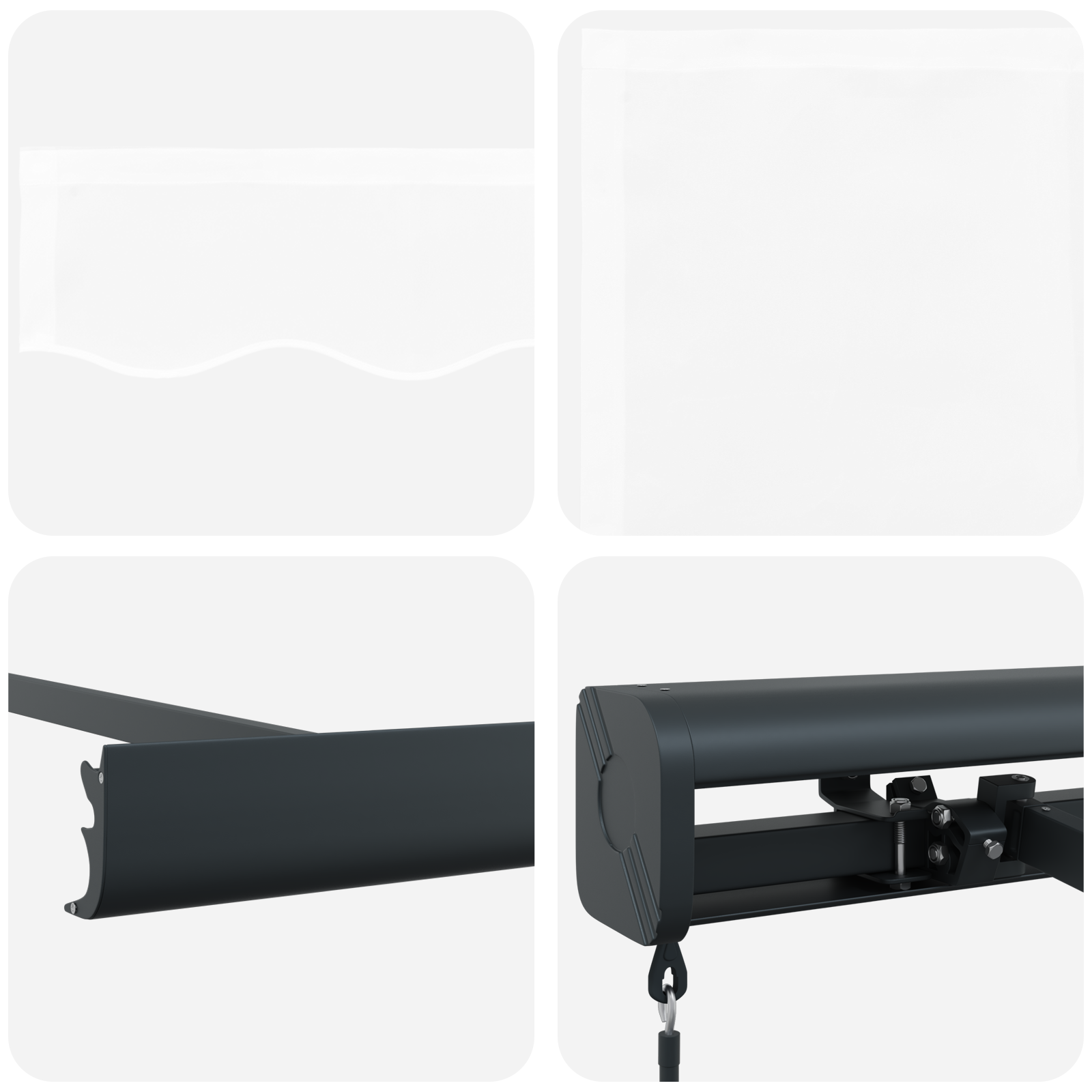 Manual Retractable Awning White 350x250 cm - Image 8