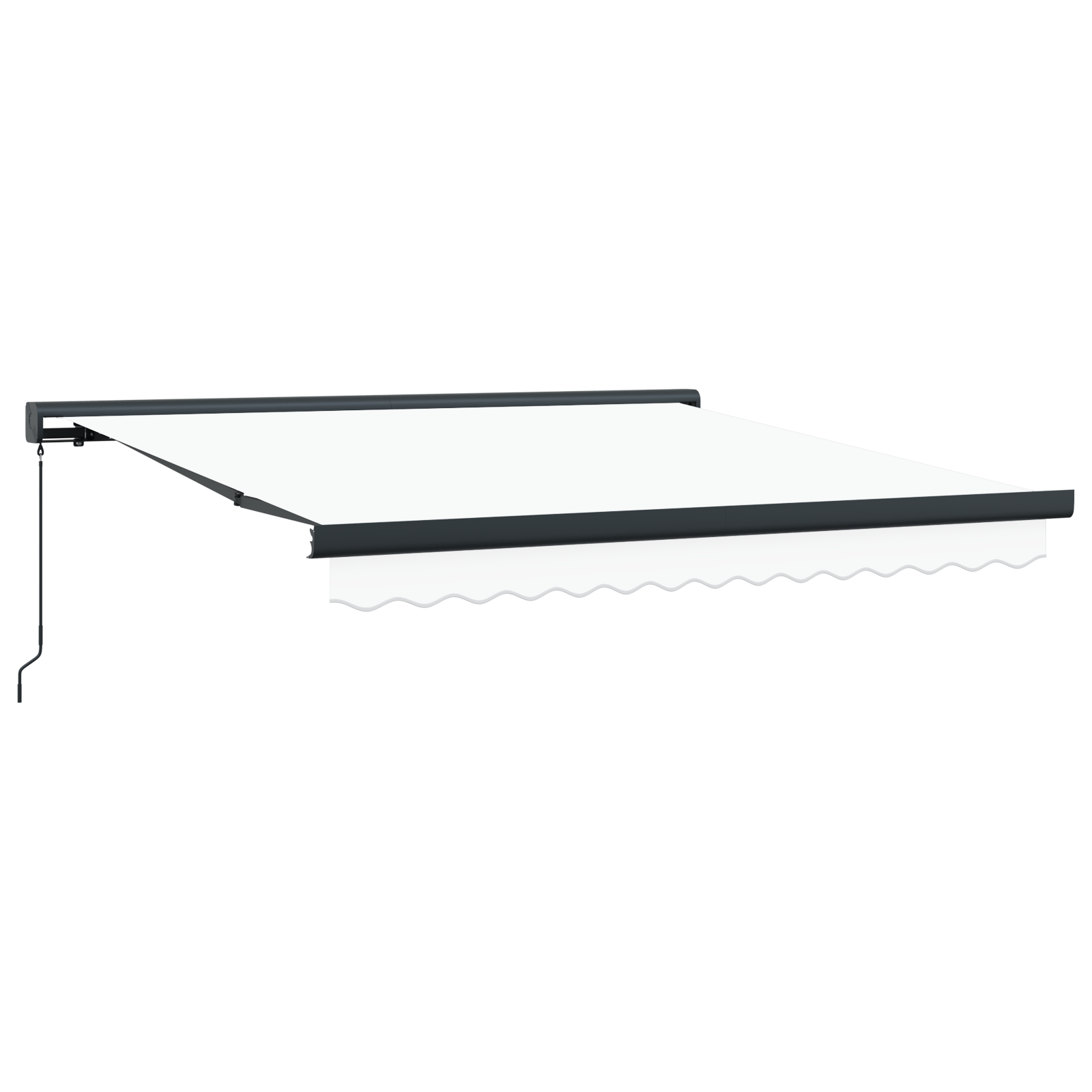 Manual Retractable Awning White 350x250 cm - Image 2