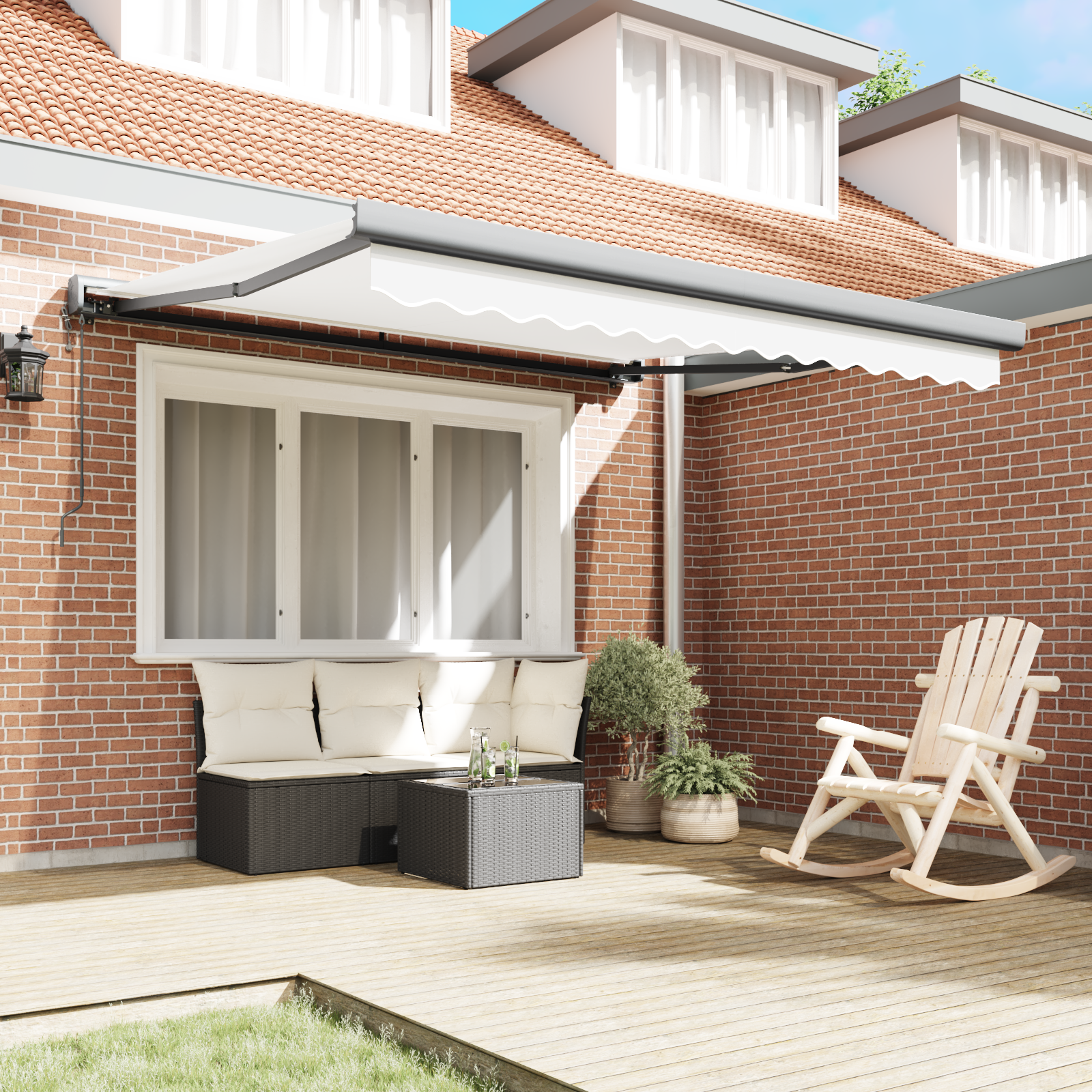 Automatic Retractable Awning White 350x250 cm - Image 3