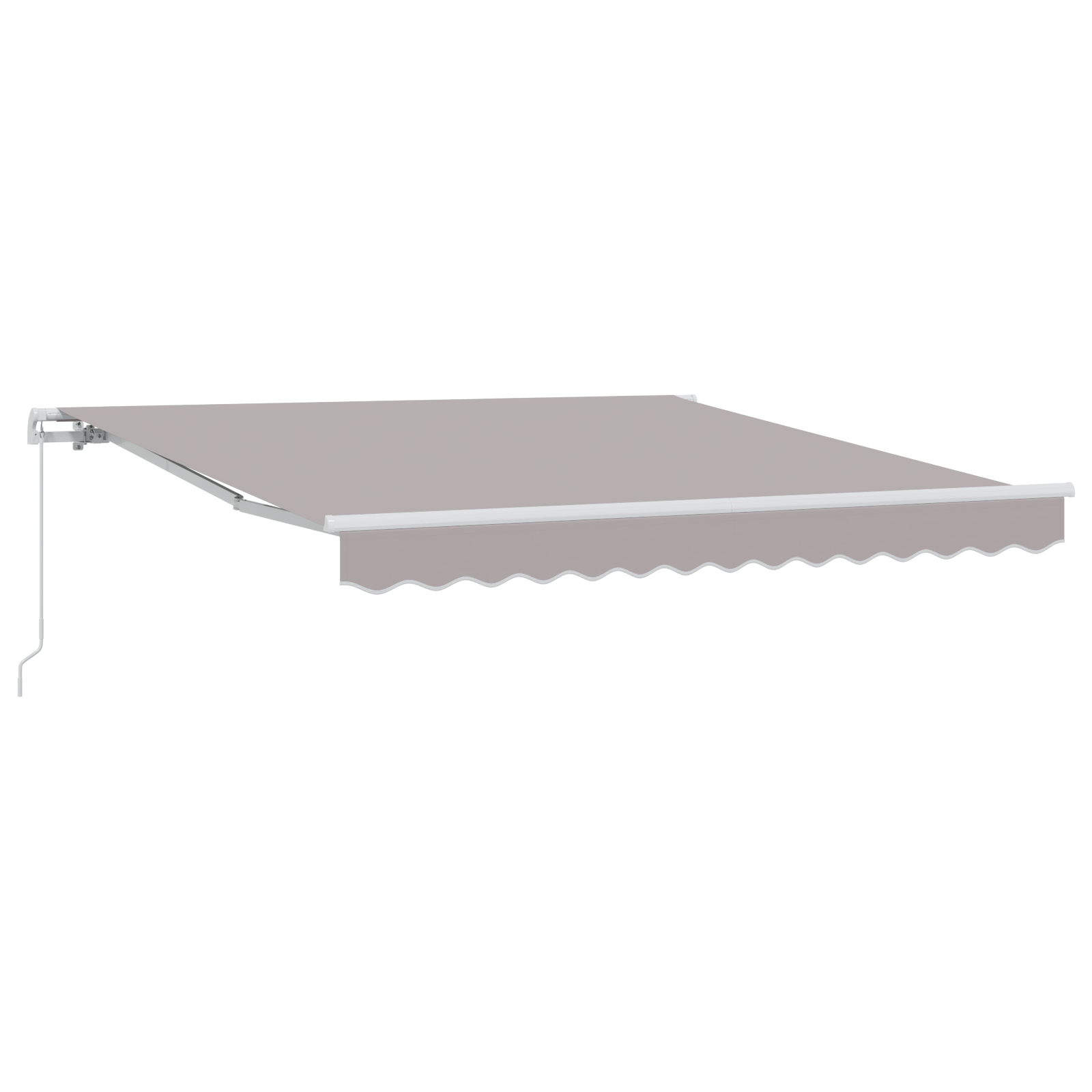 Manual Retractable Awning Light Grey 350x250 cm - Image 2