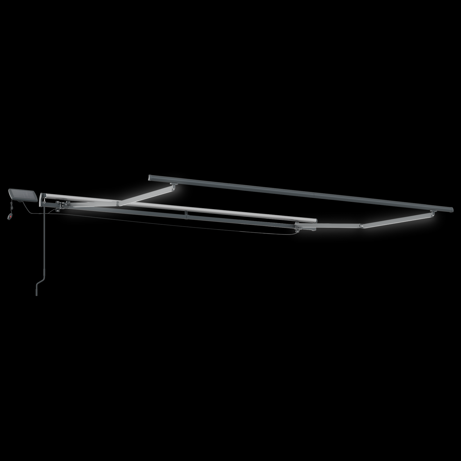 Manual Retractable Awning with LED Red 350x250 cm - Image 5