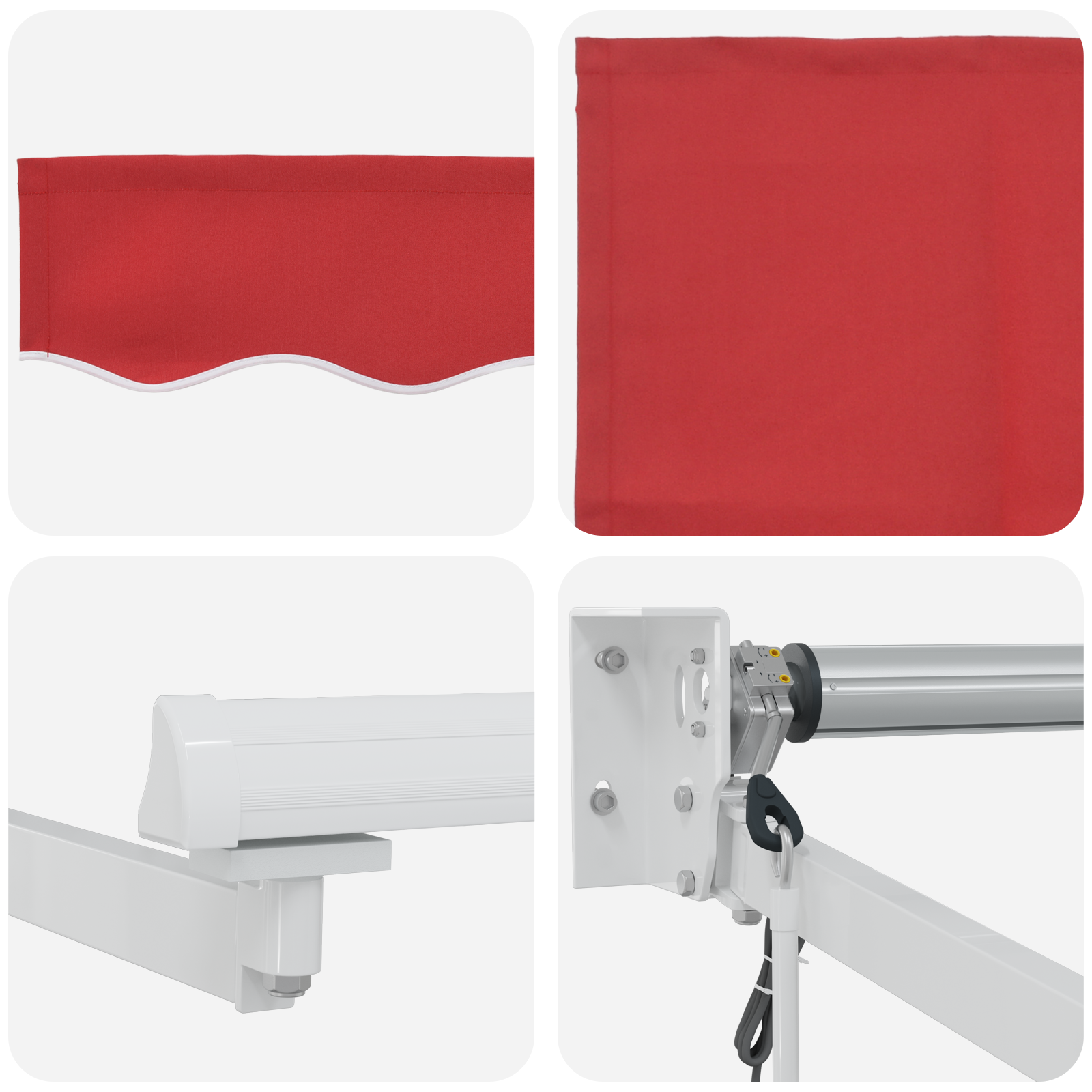 Automatic Retractable Awning Red 350x250 cm - Image 8