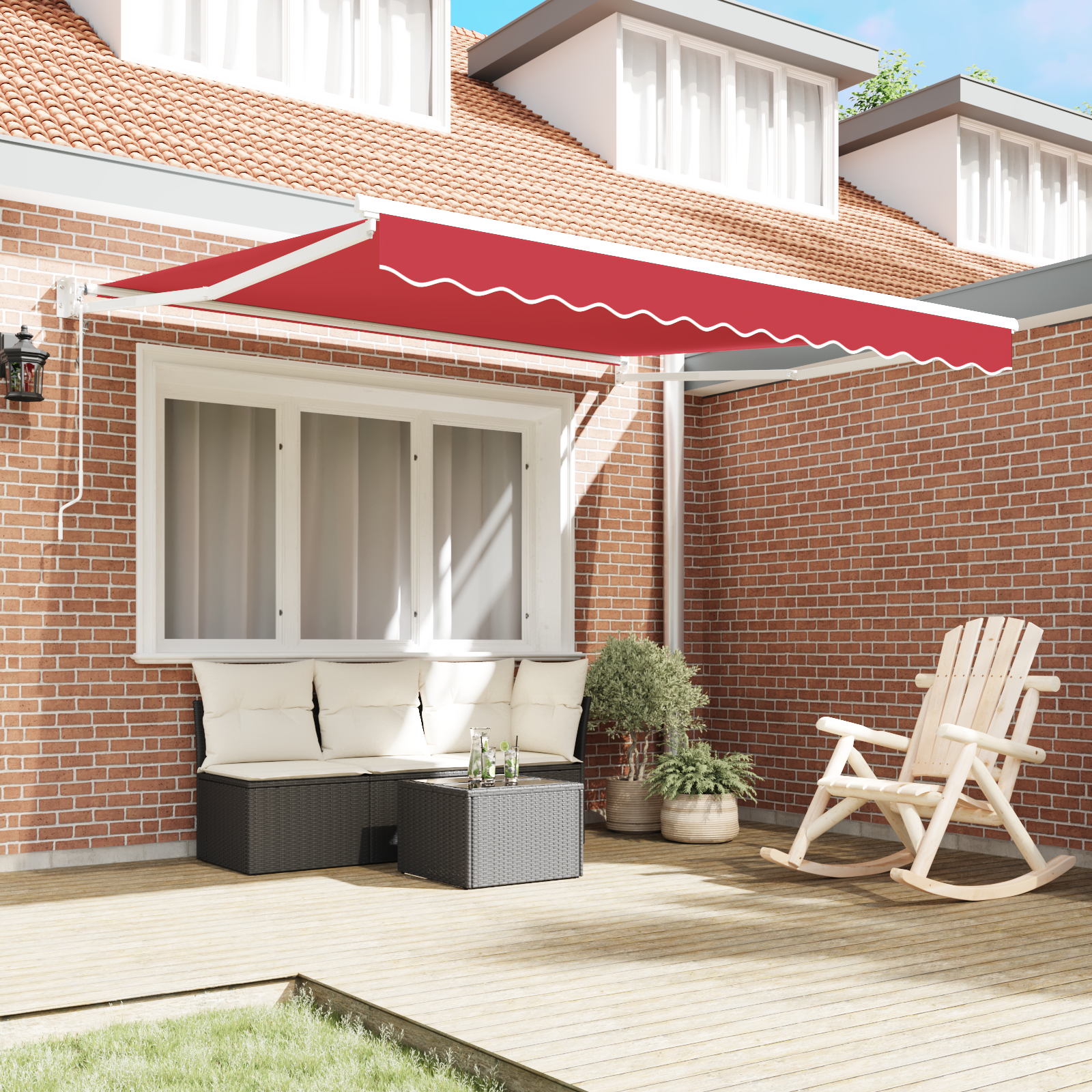 Automatic Retractable Awning Red 350x250 cm - Image 3