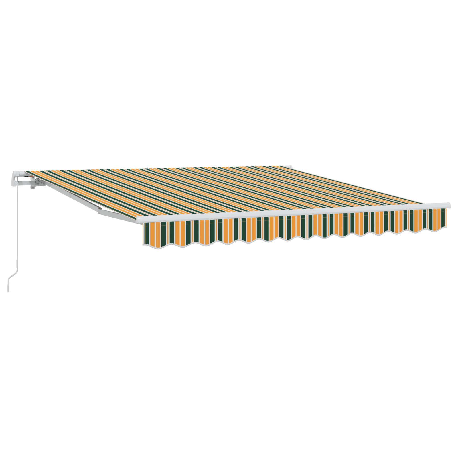 Rankinė Įtraukiama Markizė Žalia ir Geltona 350x250 cm - Image 2