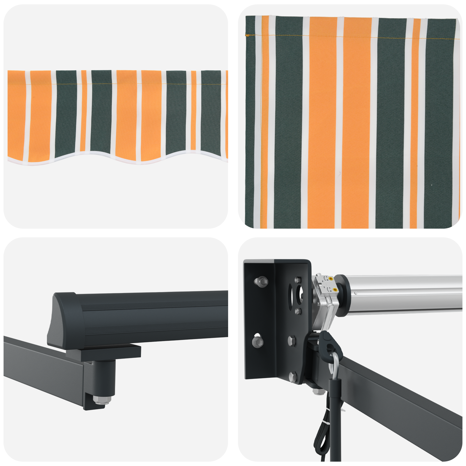 Automatische Inklapbare Luifel Groen en Geel 350x250 cm image 8