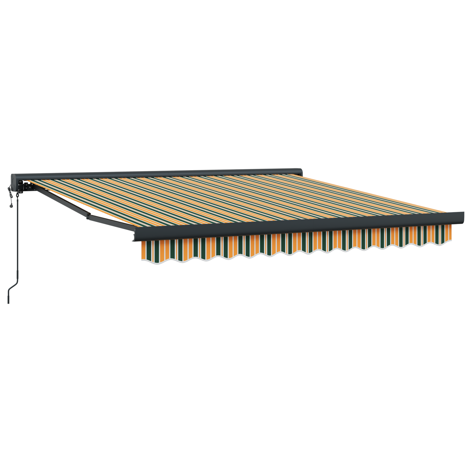 Automatic Retractable Awning Green and Yellow 350x250 cm - Image 5