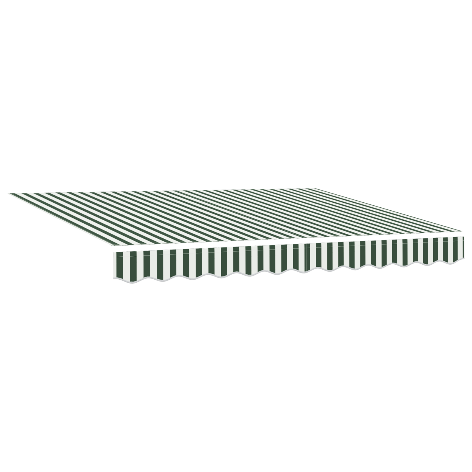Rankinė Įtraukiama Markizė Žalia ir Balta 350x250 cm - Image 5
