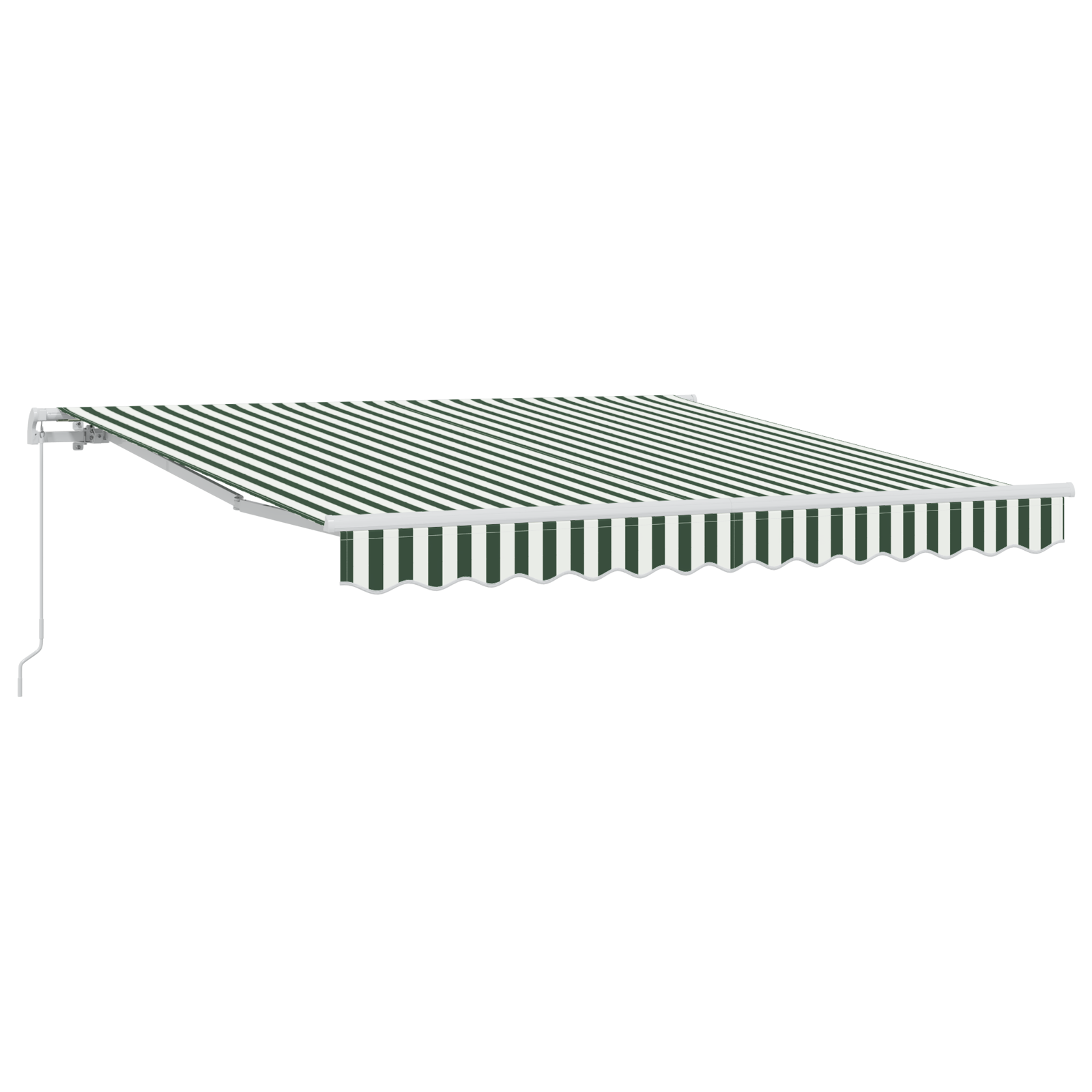 Rankinė Įtraukiama Markizė Žalia ir Balta 350x250 cm - Image 2