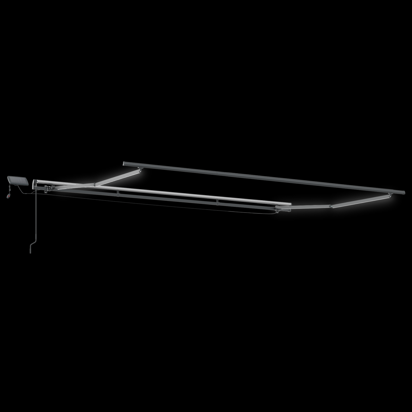 Rankinė Įtraukiama Markizė su LED Oranžinė ir Ruda 400x300 cm - Image 4